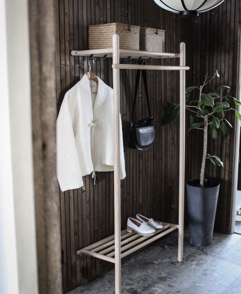 Milford Clothing Rack White Washed
