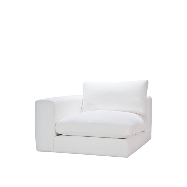 Capri 1-Sitzer Sofa-Modul mit linker Armlehne Weiß 107cm