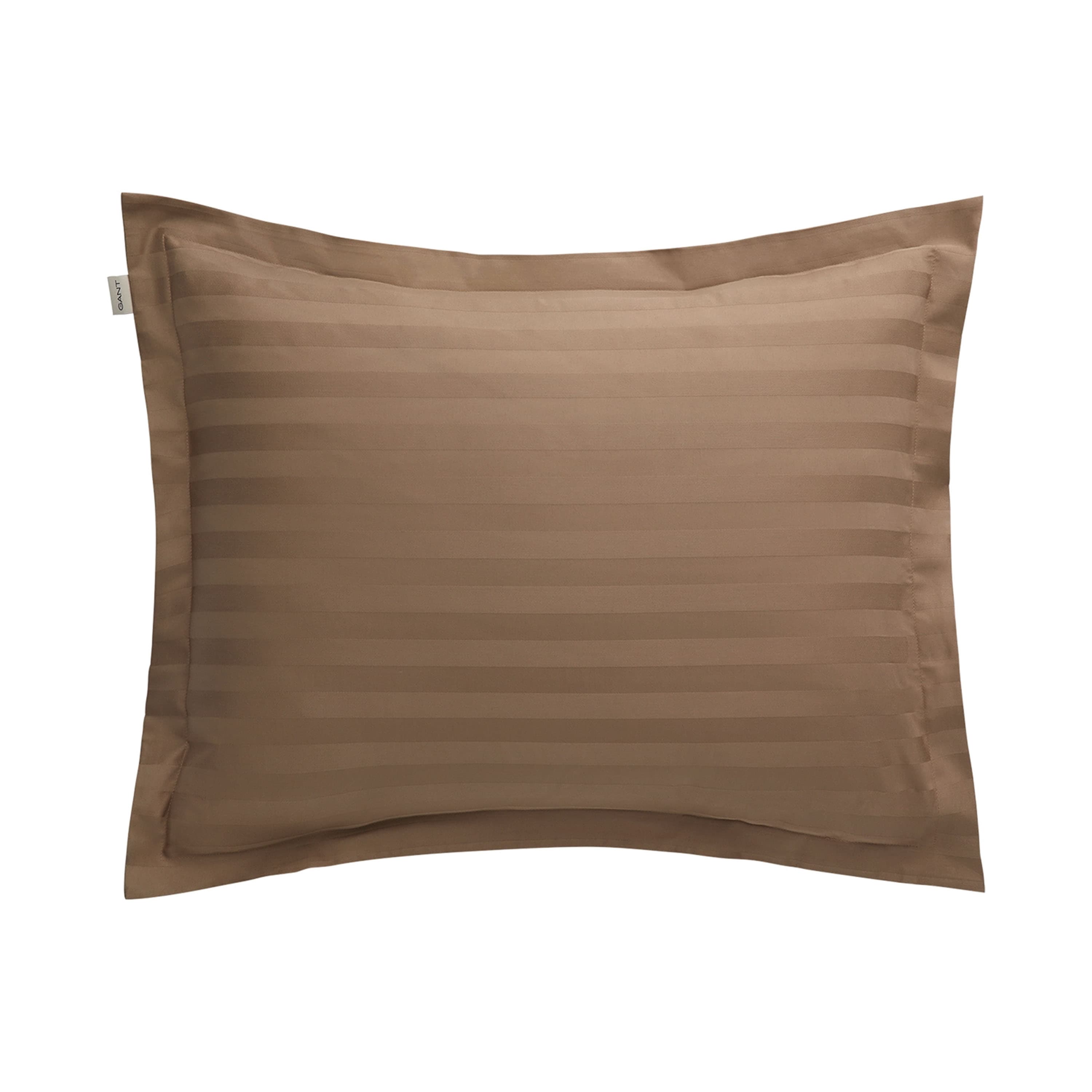 Sateen Stripes Kissenbezug Taupe Beige 50x60