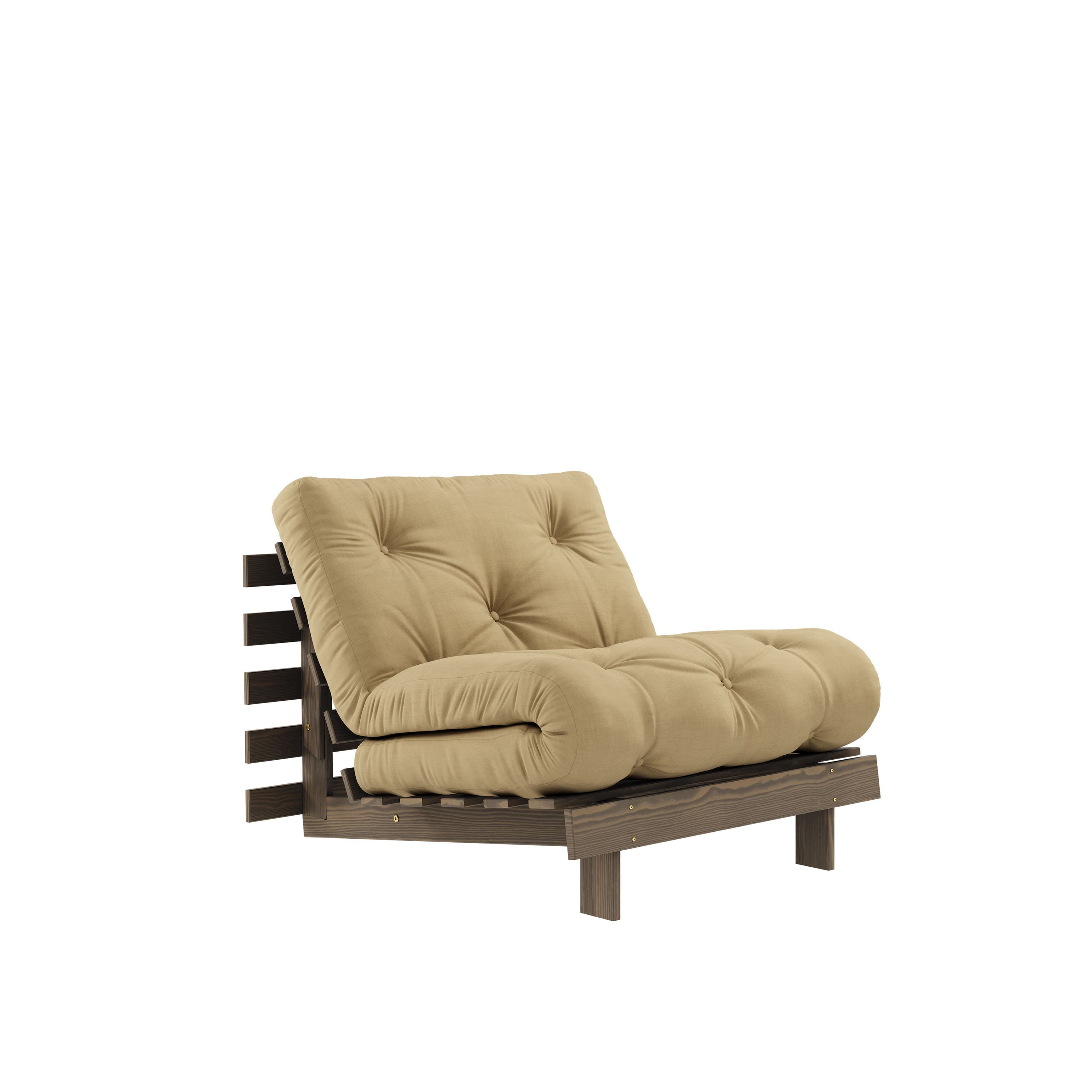 Roots Schlafsessel Braun/Weizenbeige 90cm