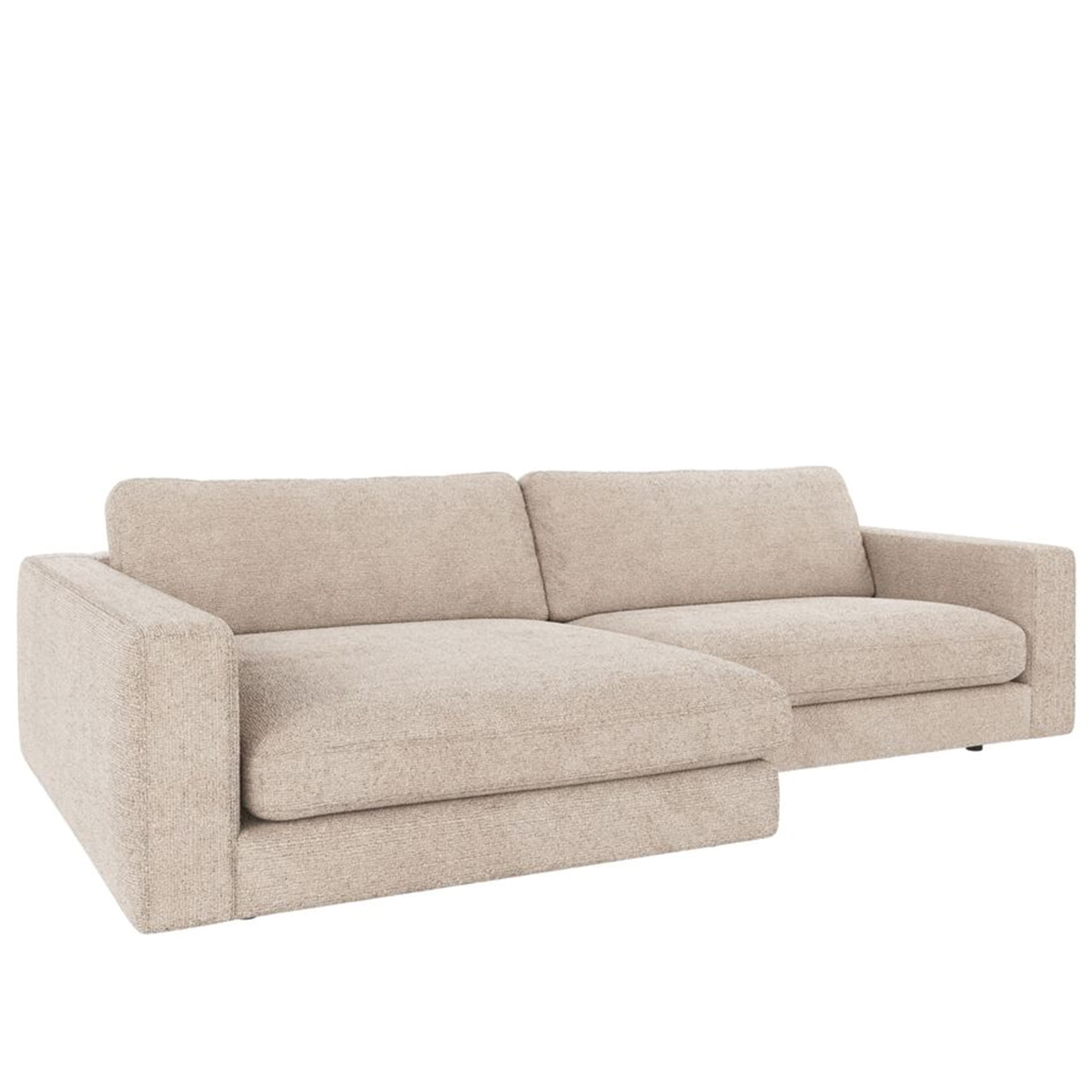 Duncan 3-Sitzer Sofa Chaiselongue Links Hellgrau