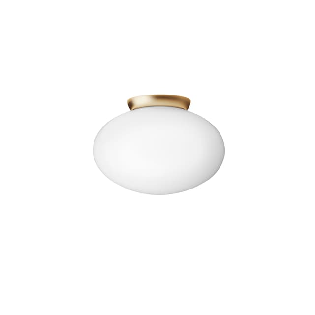 Rizzatto 301 ceiling lamp Satin Brass/Opal