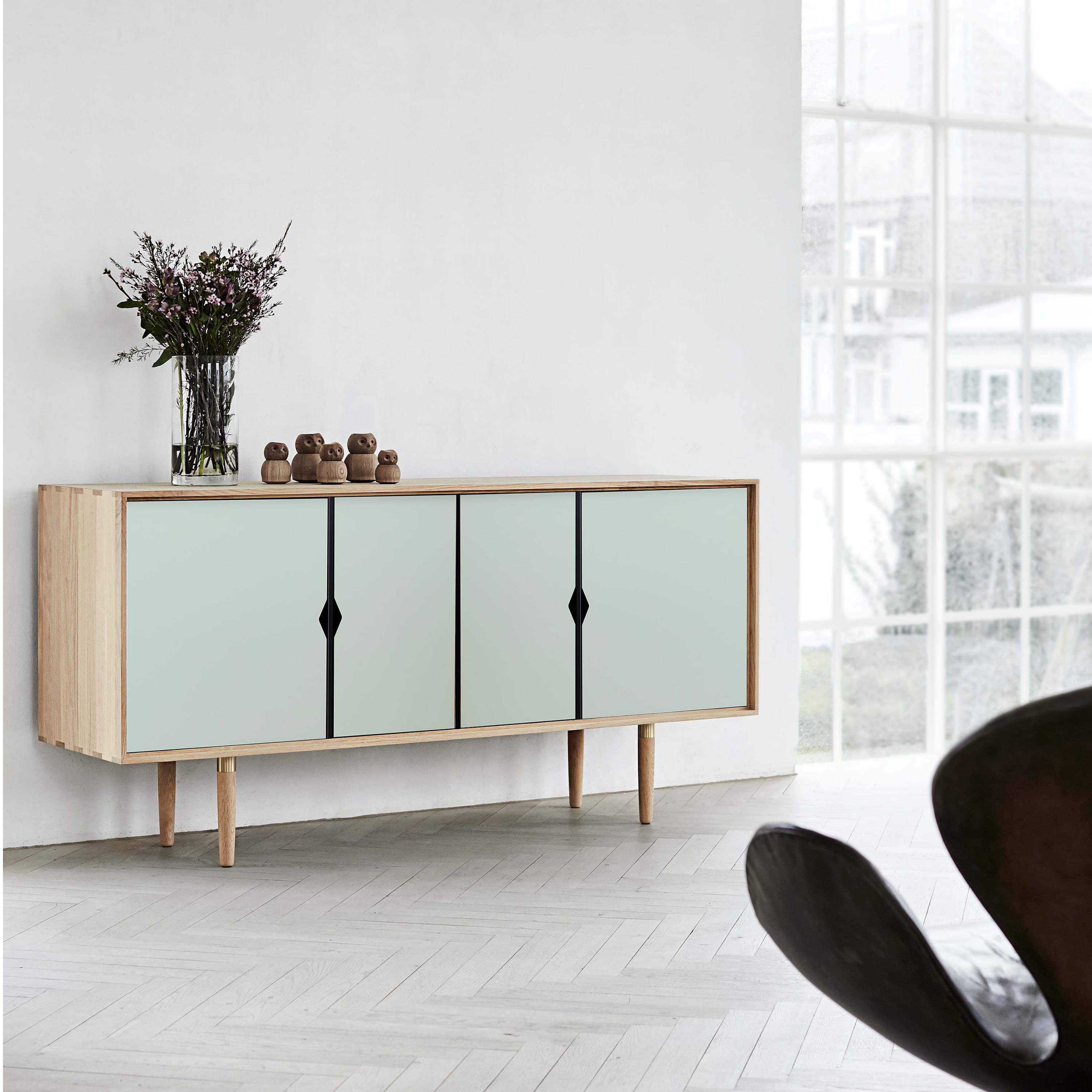 S7 Sideboard Eiche geseift/Ozeangrau 163x80