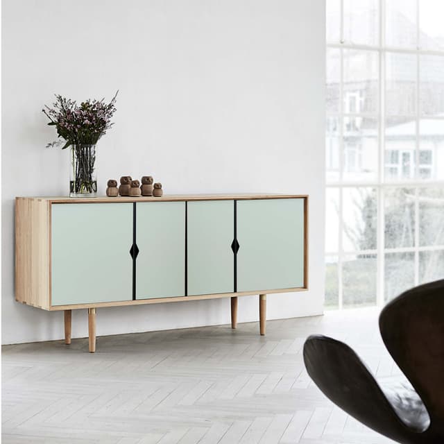 S7 Sideboard Eiche geseift/Ozeangrau 163x80