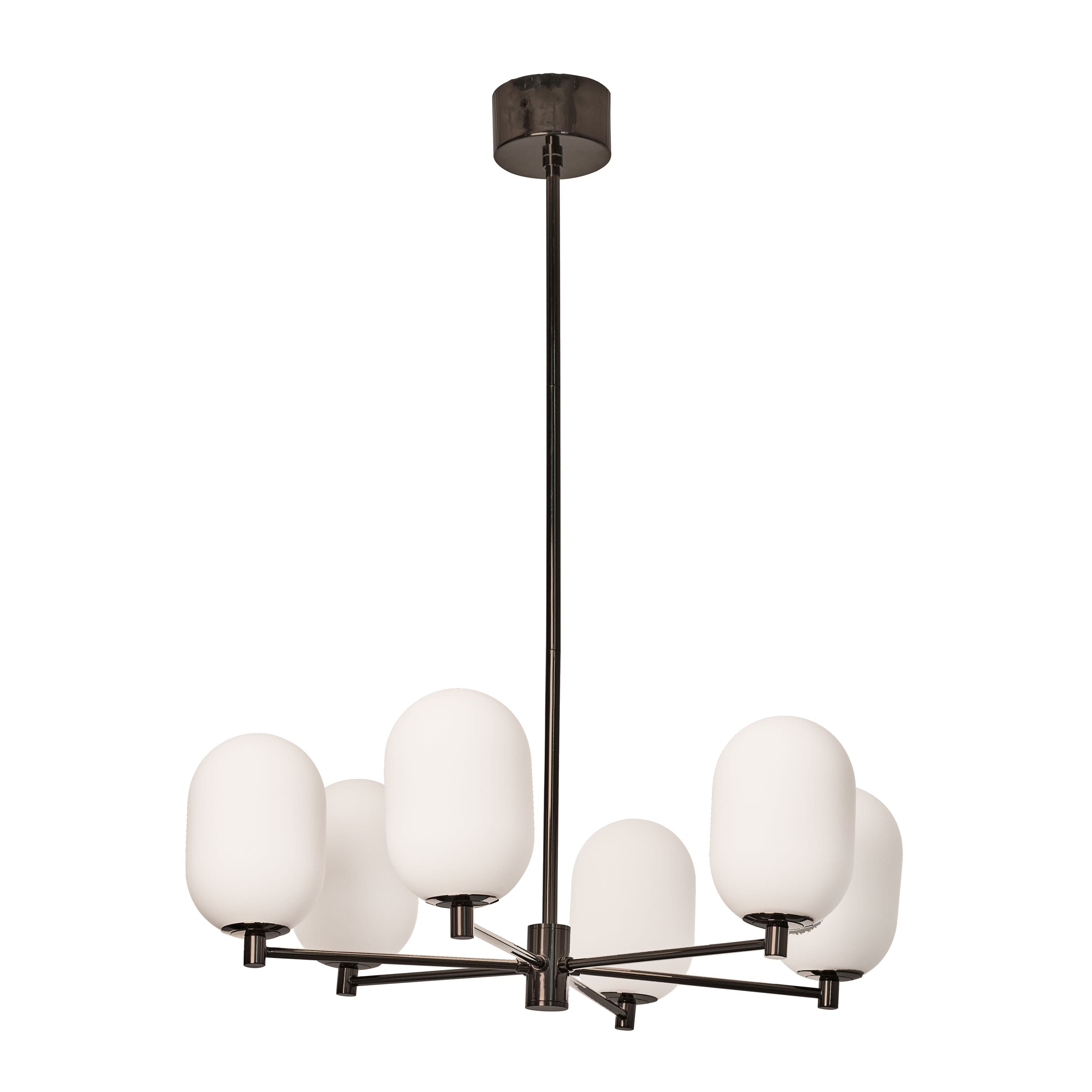 Noor Deckenleuchte Opal/Schwarz 65 cm