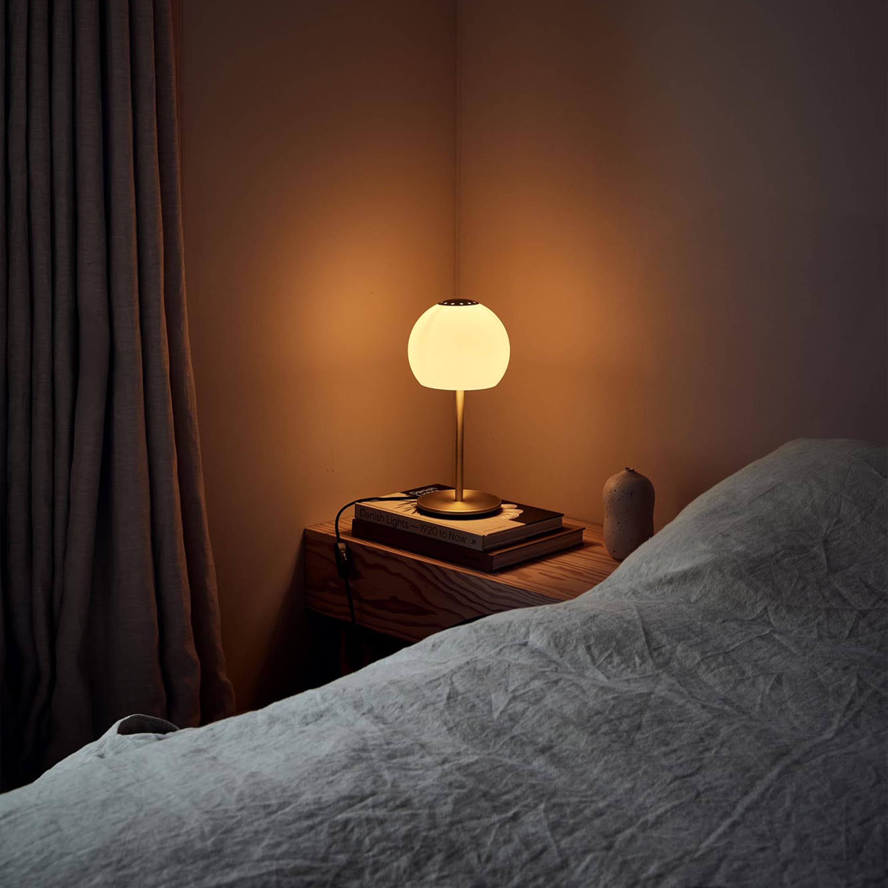 Ball Glass Table Lamp Sand Grey Ø18