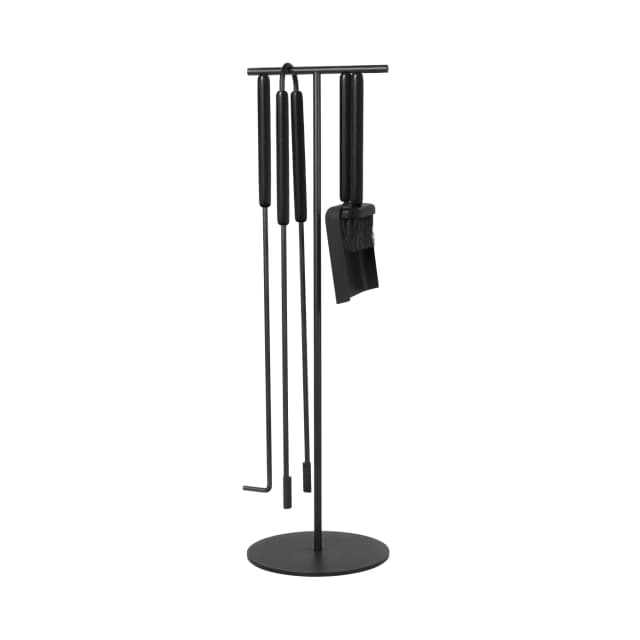 Ashi Fireplace Tools 5 Pieces Black 75cm