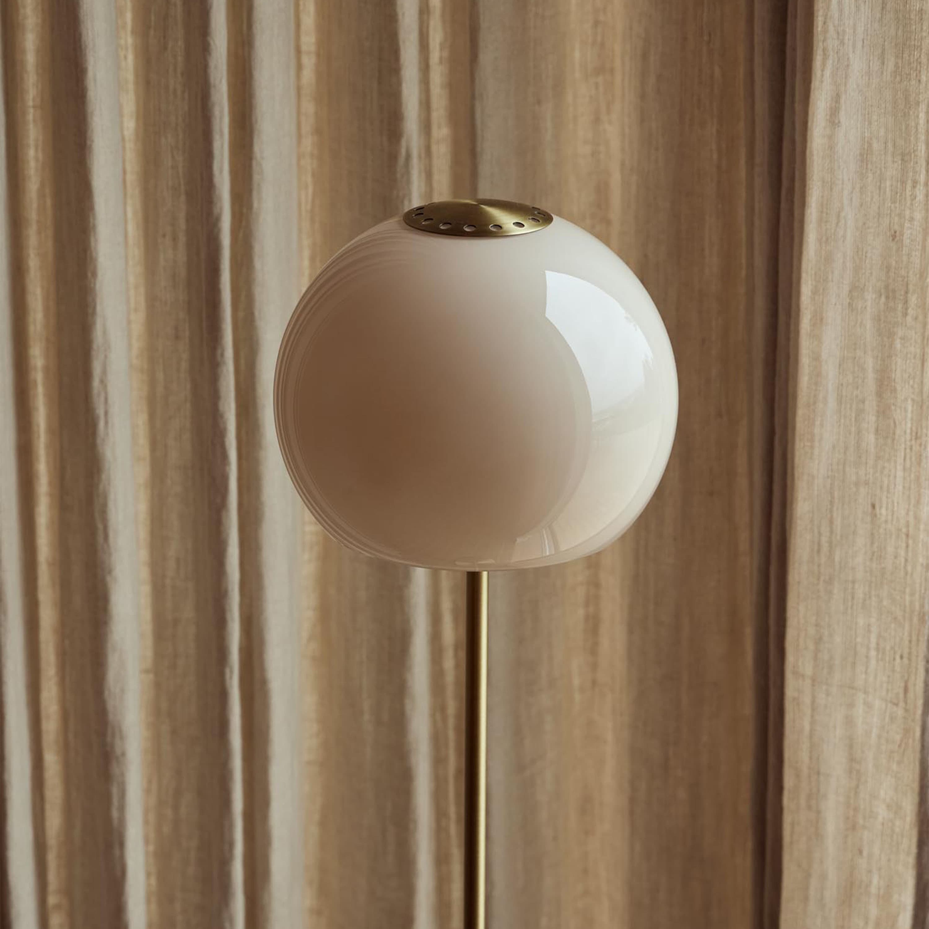 Ball Glass Stehlampe Sand Grey Ø25
