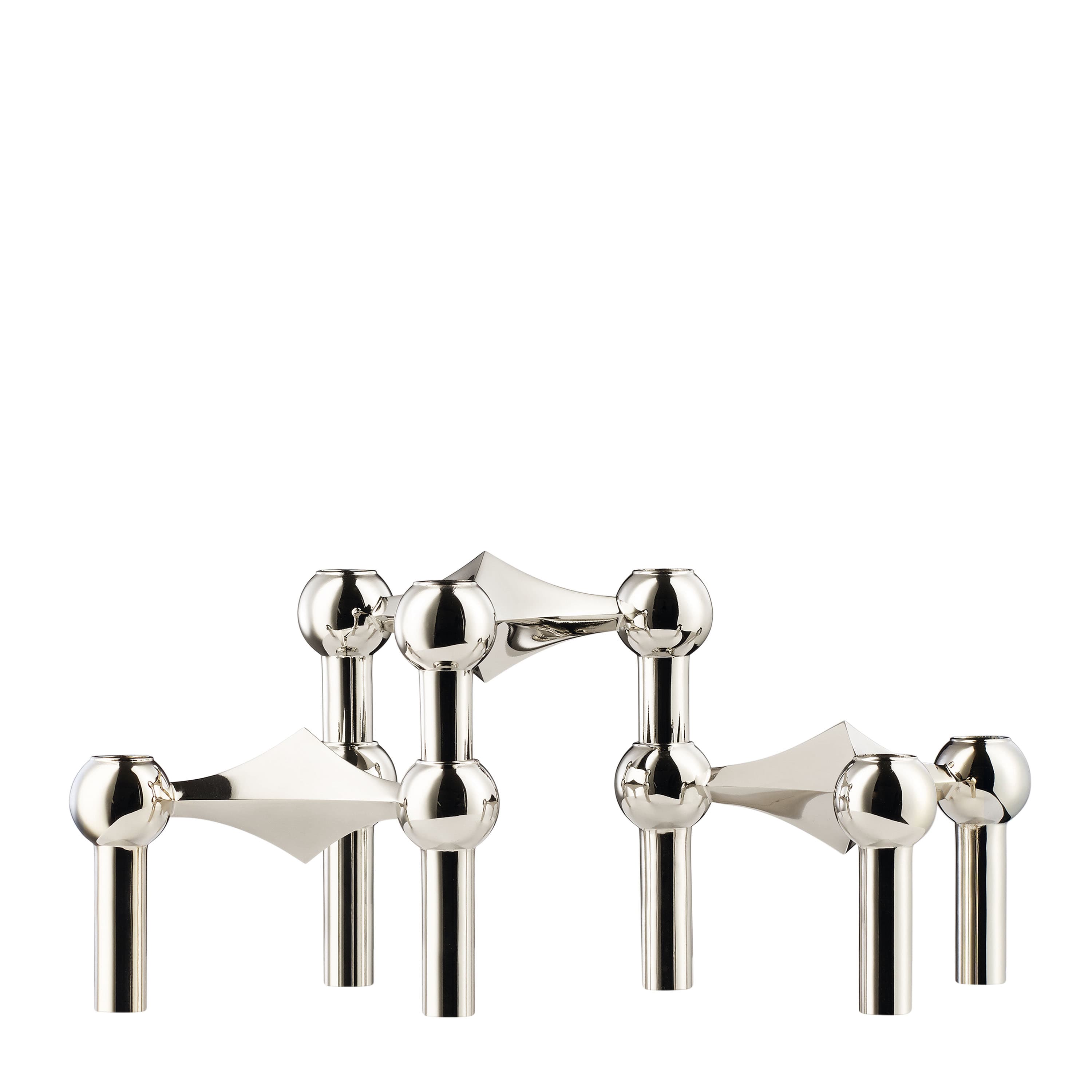 STOFF Nail Candle Holder Chrome Set of 3