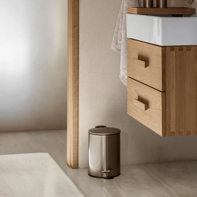Tubo Pedal Bin Brass 3L