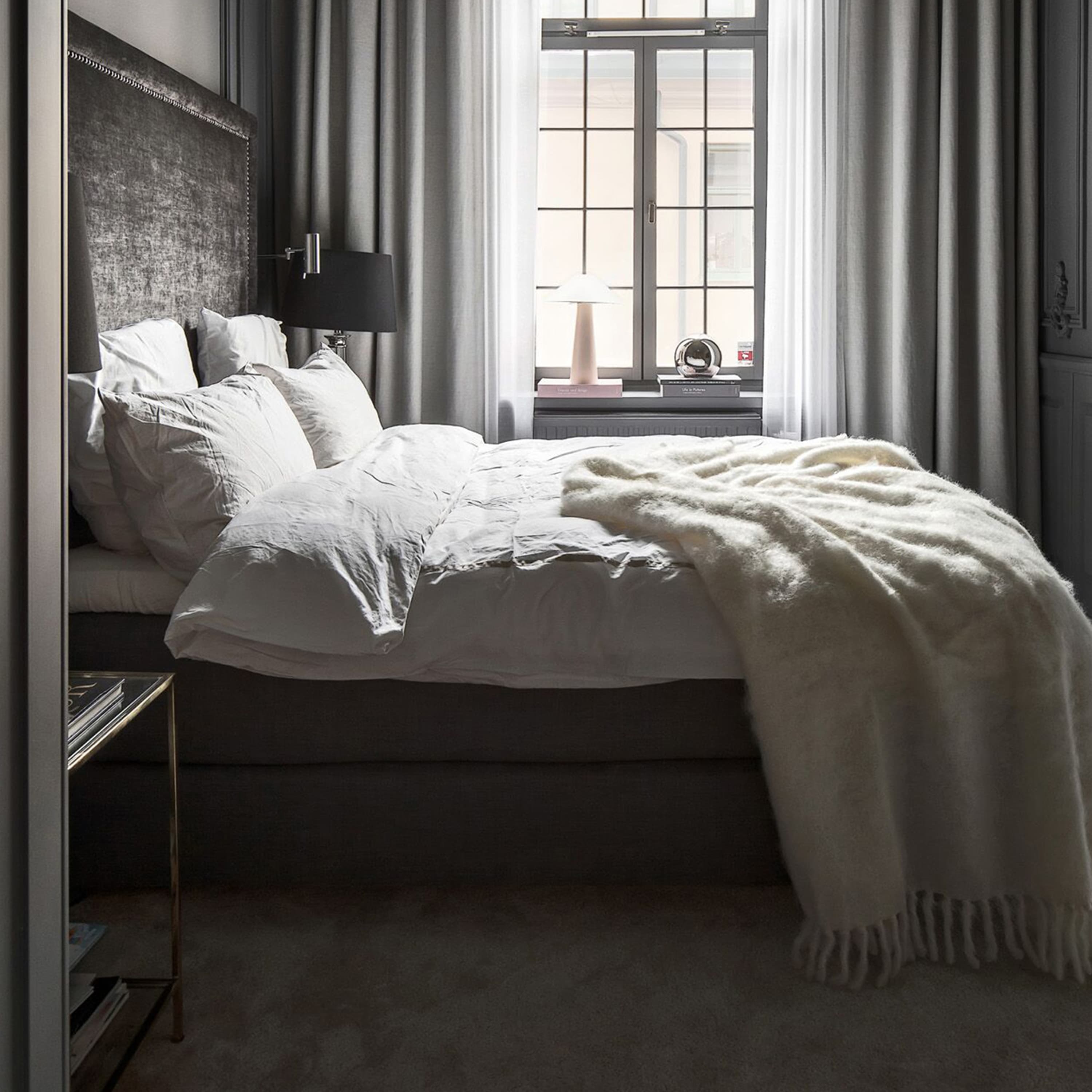 Luxury Kid Mohair Decke Pure White