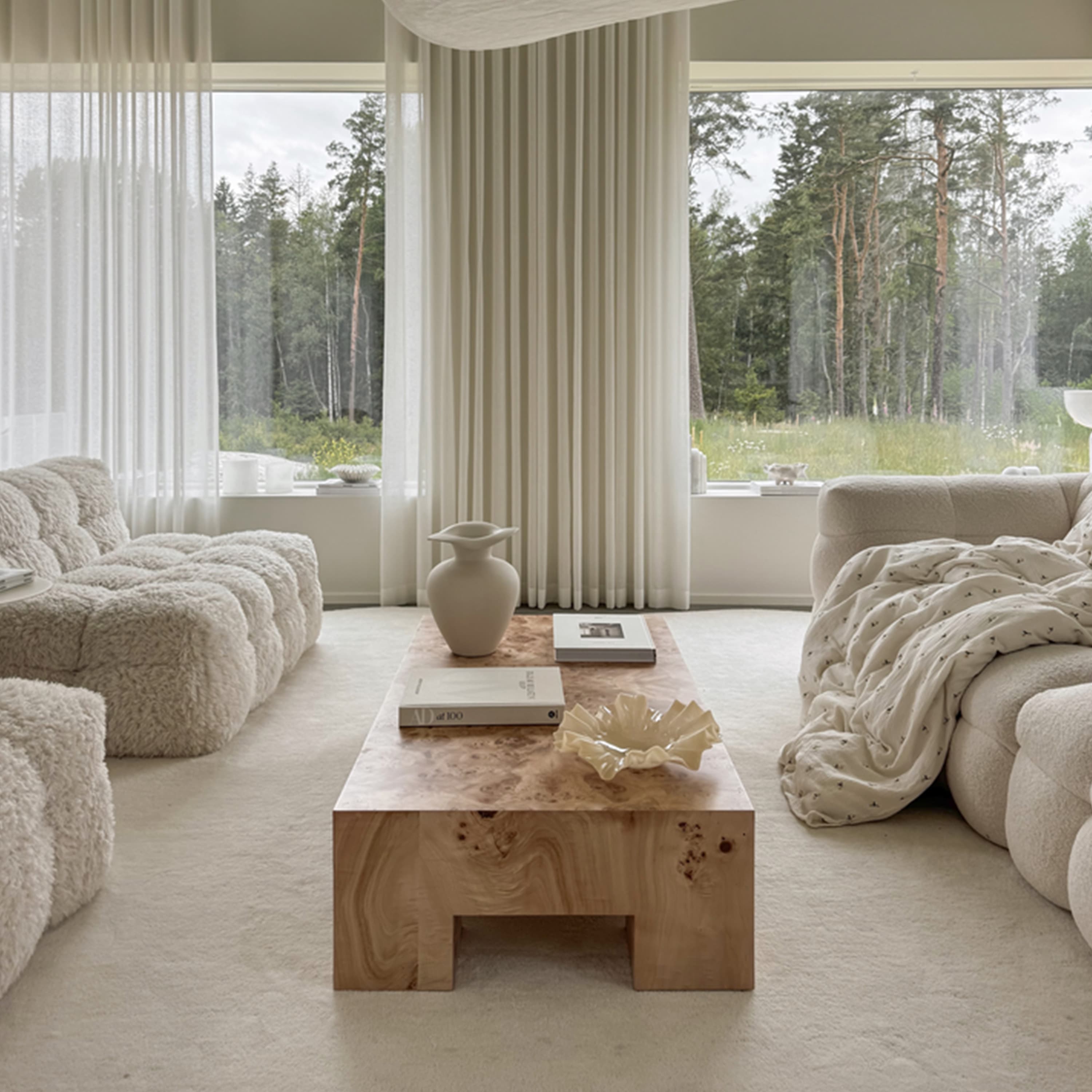Chunky Couchtisch Pappel 130x70