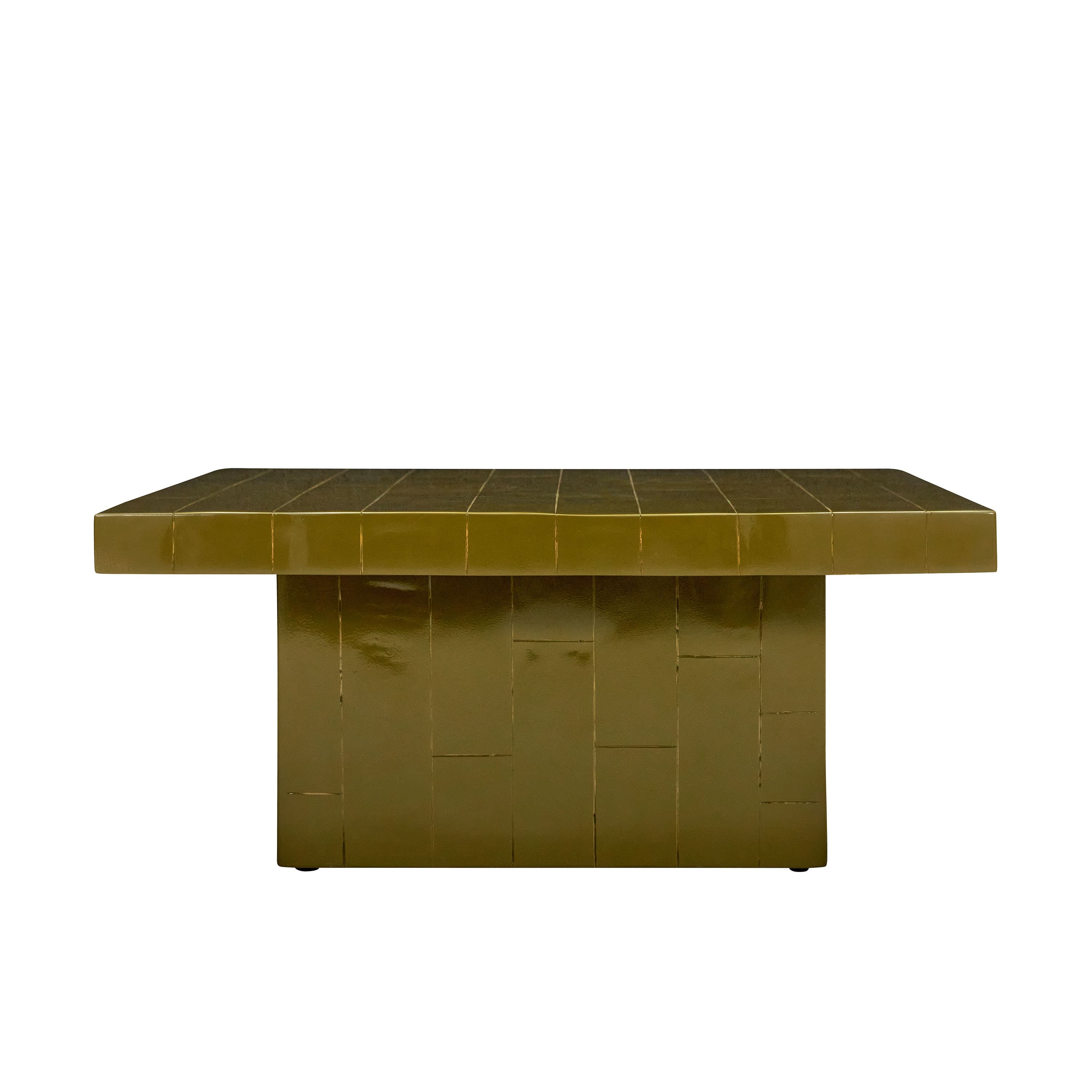 Brick Couchtisch Grün 100x100