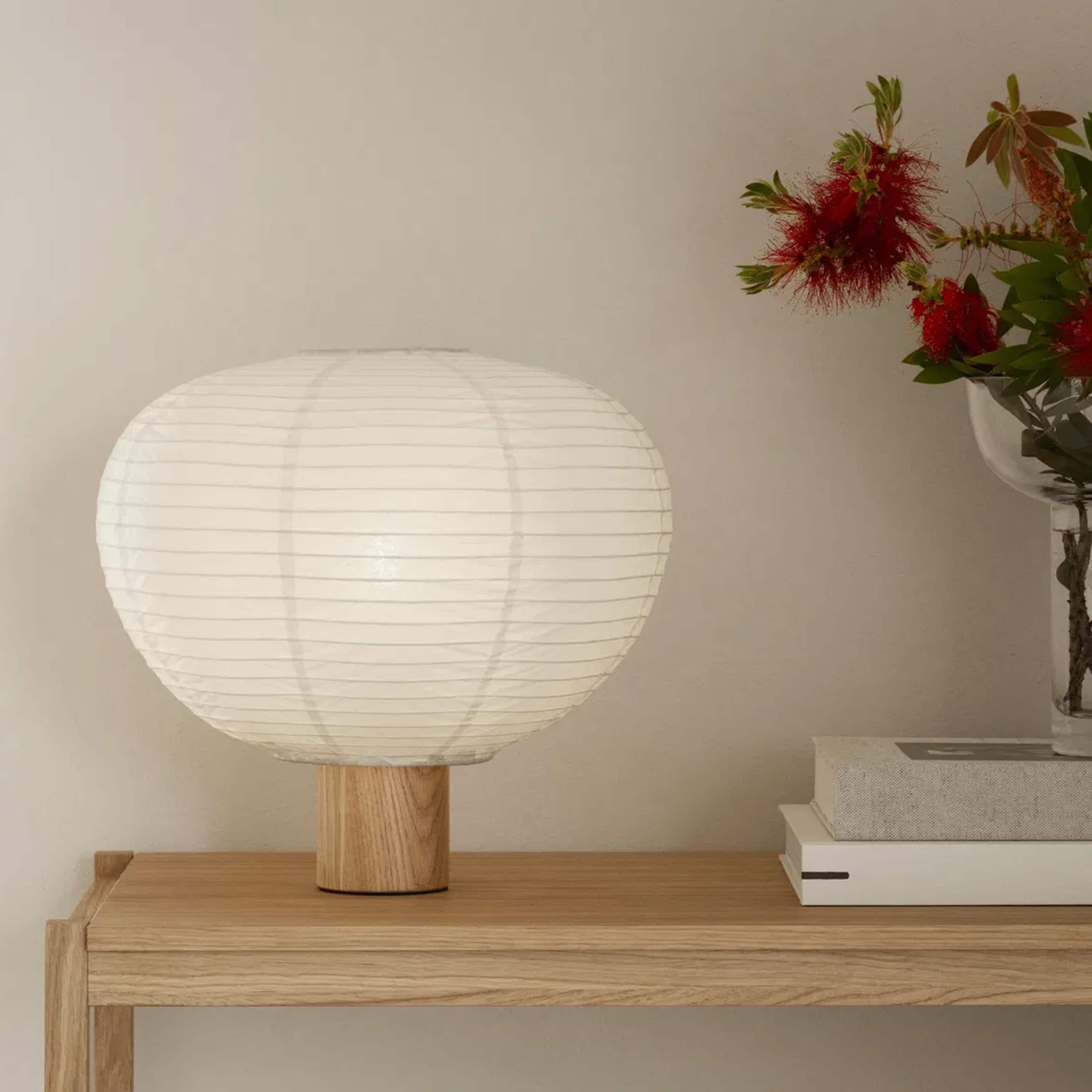 Kami Table Lamp Oak 32cm