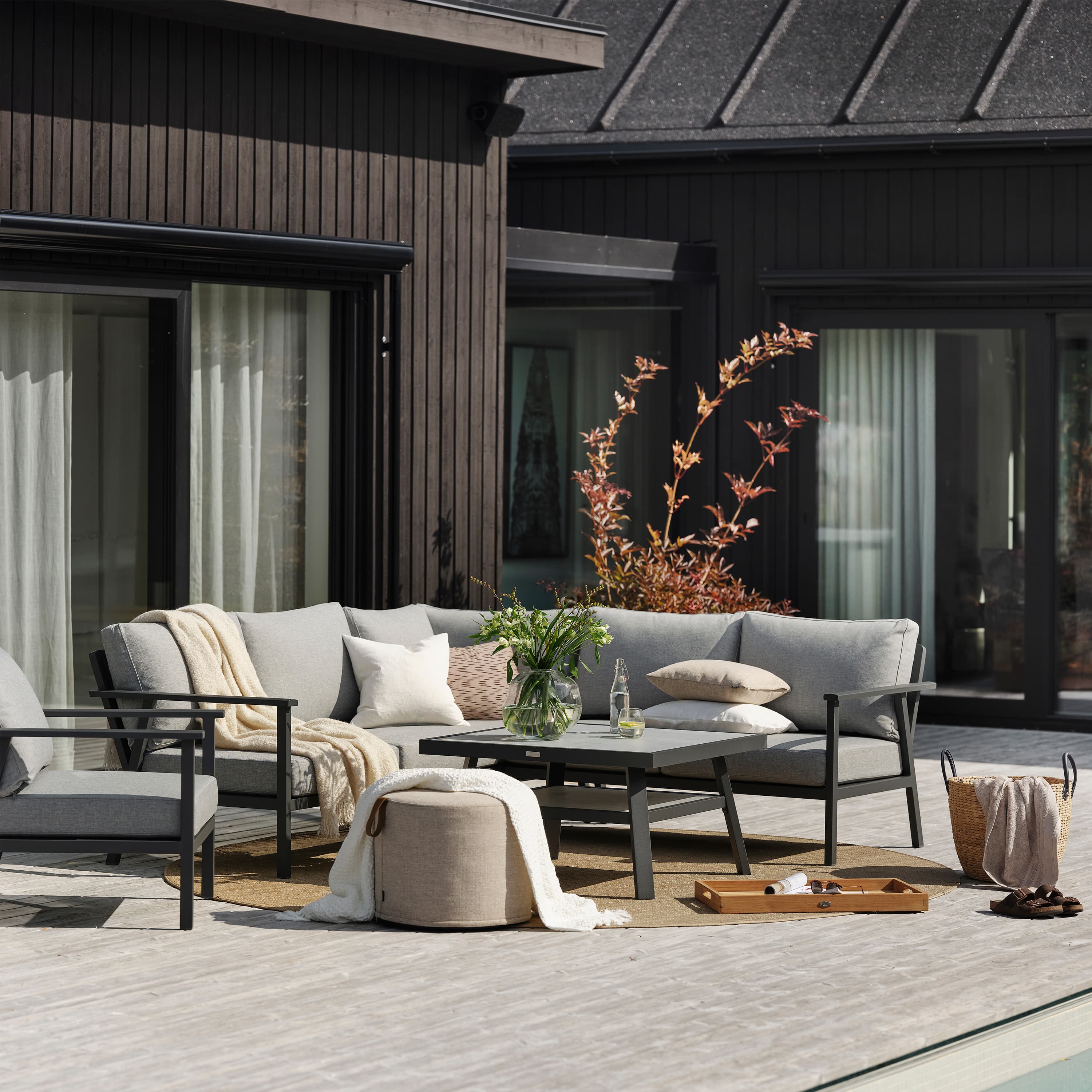 Samvaro Loungestol Antracit/Pearl Grey 69cm
