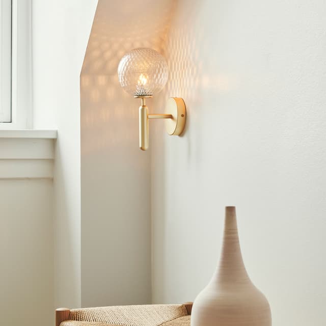 Miira wall lamp Brass/Optic Clear