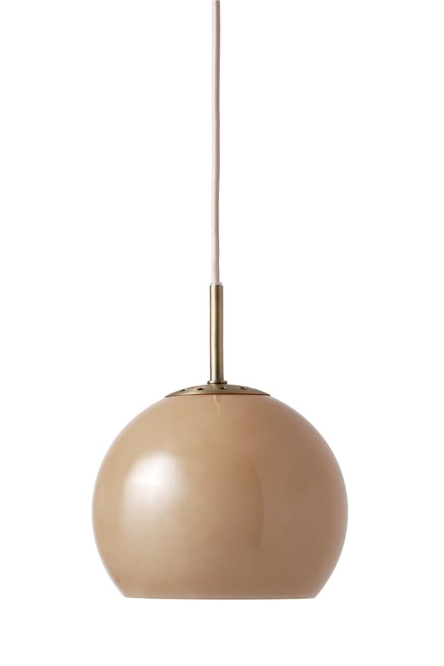 Ball Glas Pendelleuchte Cappuccino Ø18