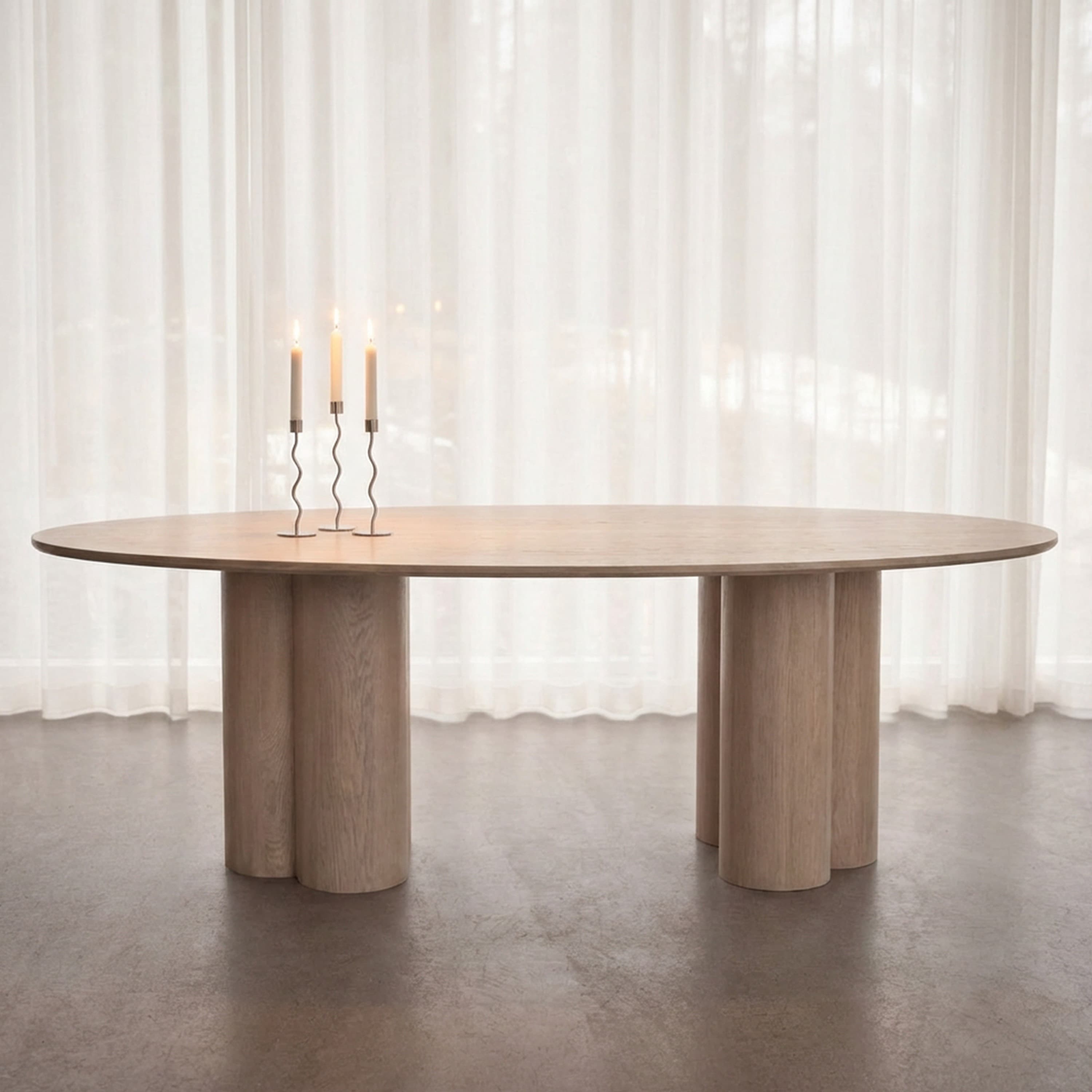 Laura Dining Table White Oiled Oak 220cm