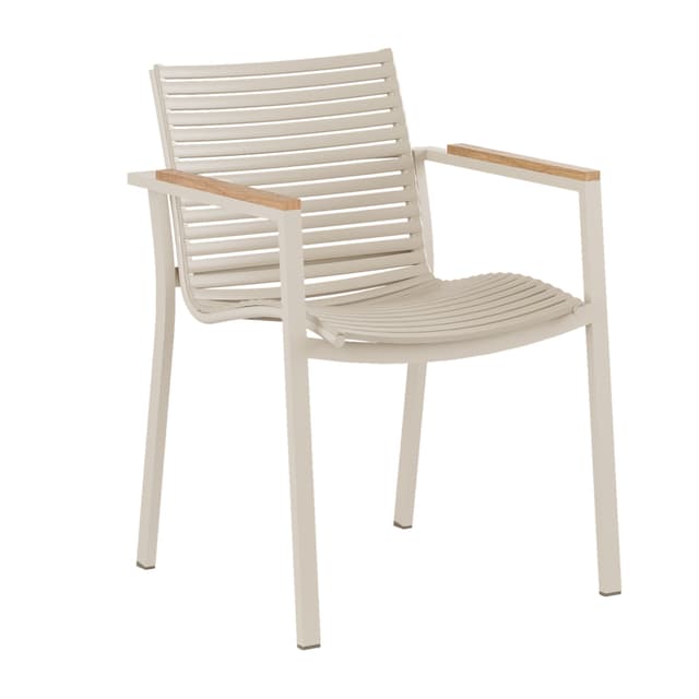 Mood Square Armlehnstuhl Sandy Grey/Teak