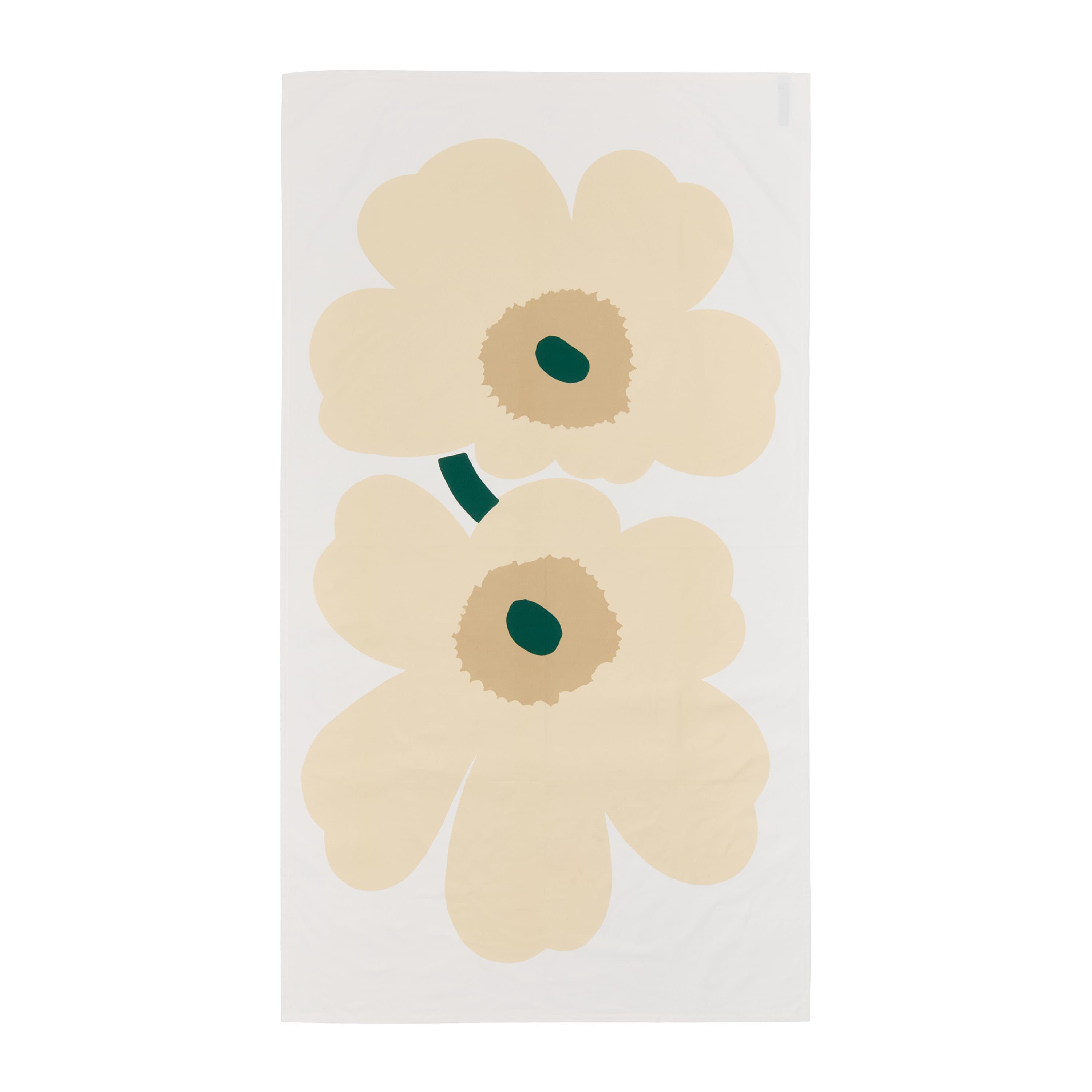 Anniversary Unikko Tablecloth White/Hay/Sand/Emerald 135x250