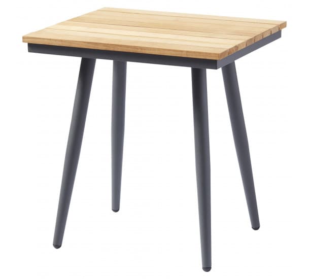 Rio Side Table Sandy Grey/Teak 50x45