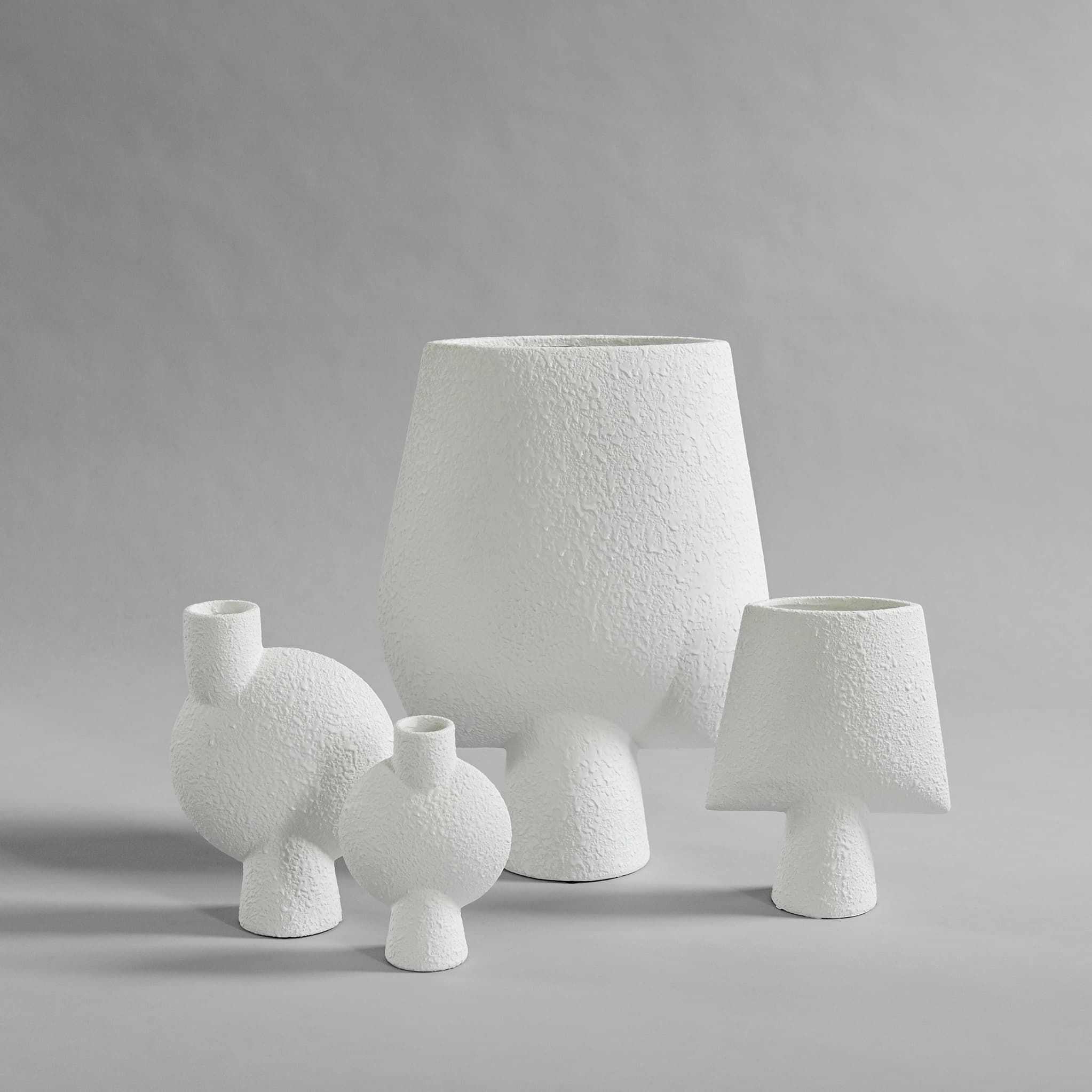 Sphere Vase Square Bubble White Mini
