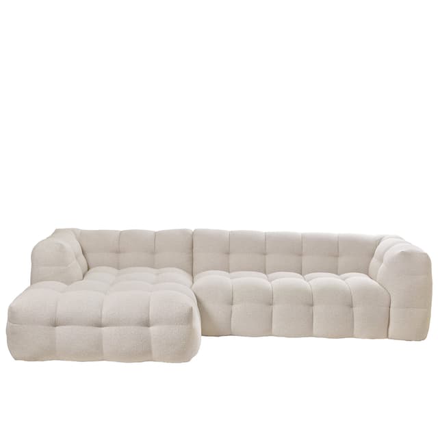 Billie Divansofa Links Beige Bouclé
