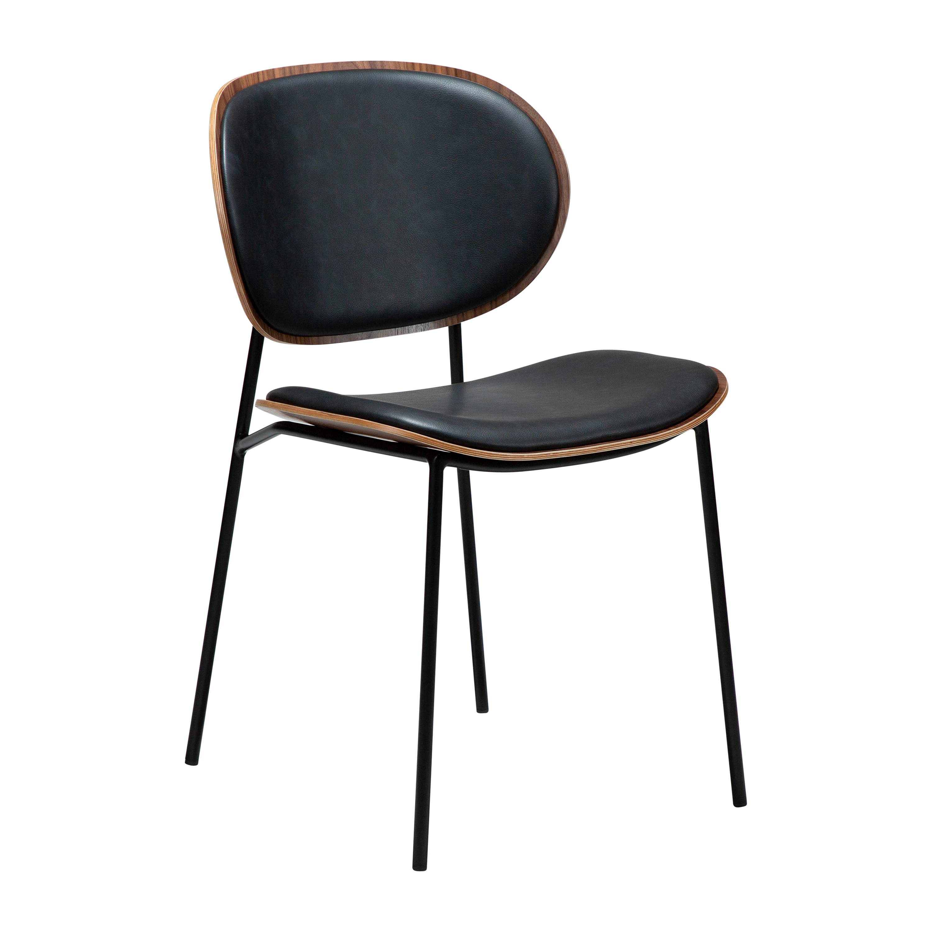 Clementina Matstol Black/Walnut