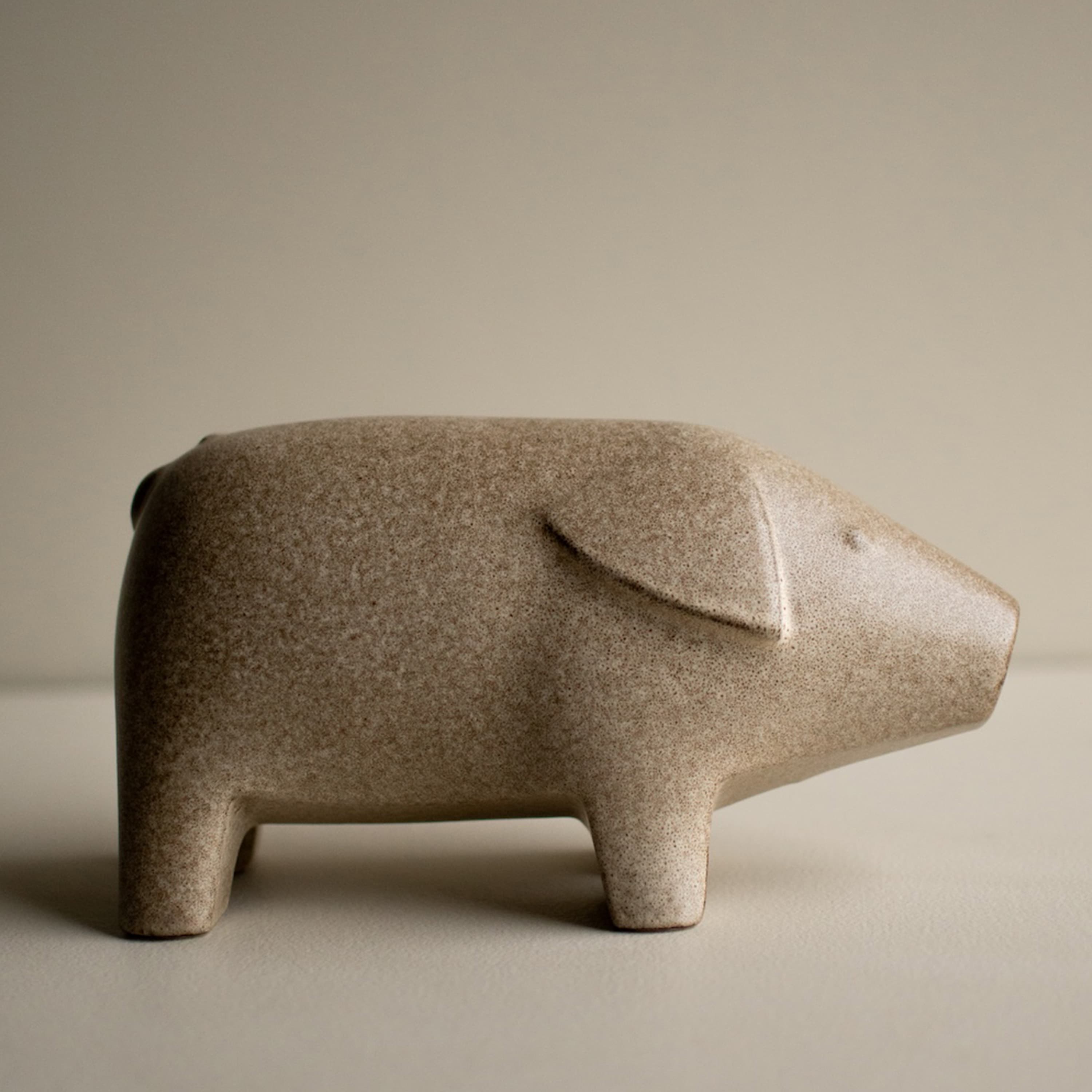 Swedish Pig Dekoration Beige 24x13