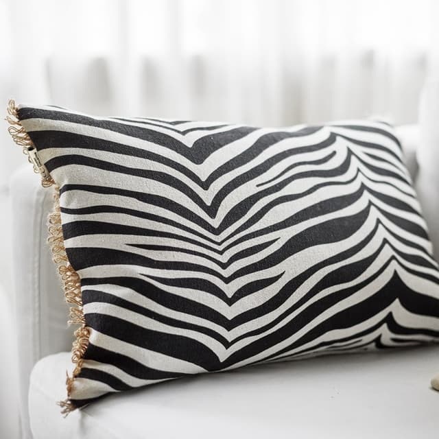 Zebra Decorative Cushion Black 40x60