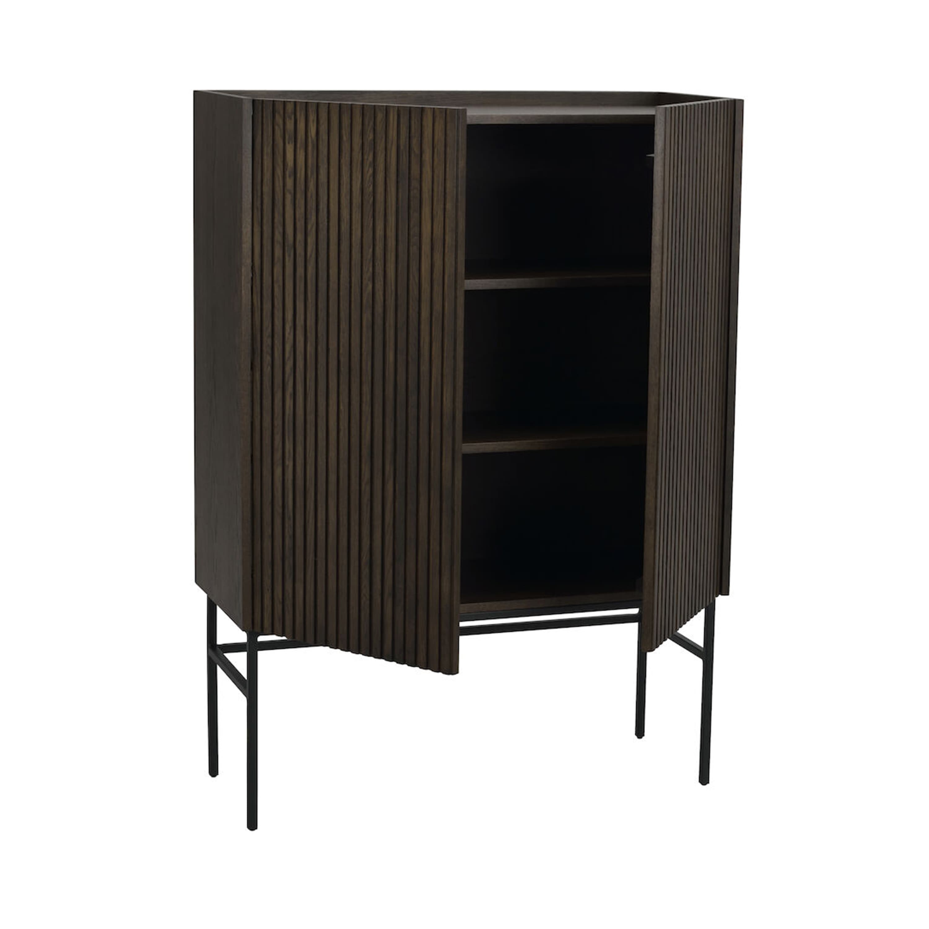 Halifax Cabinet Brown/Black 100cm