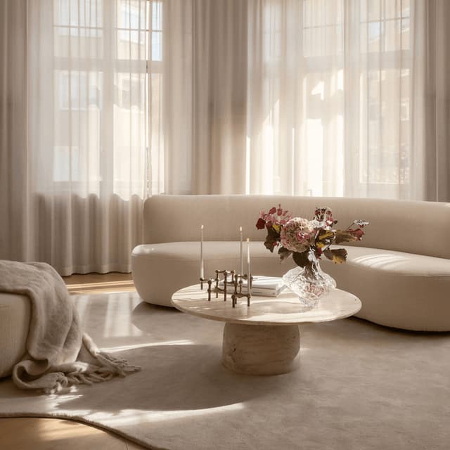 Moon 4-seater Sofa Bouclé Beige 240cm
