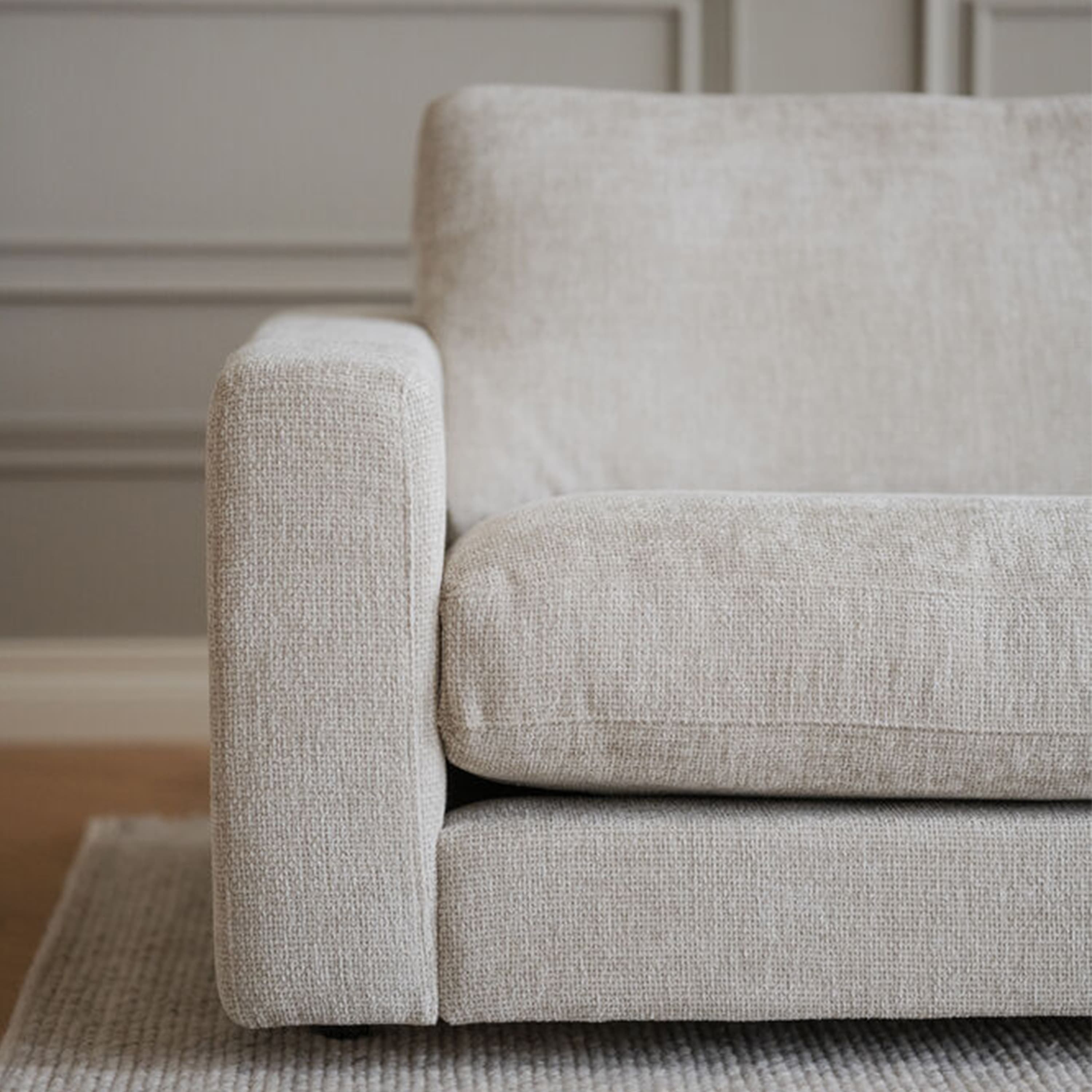 Duncan 3-sits Soffa Schäslong Höger Ljusgrå