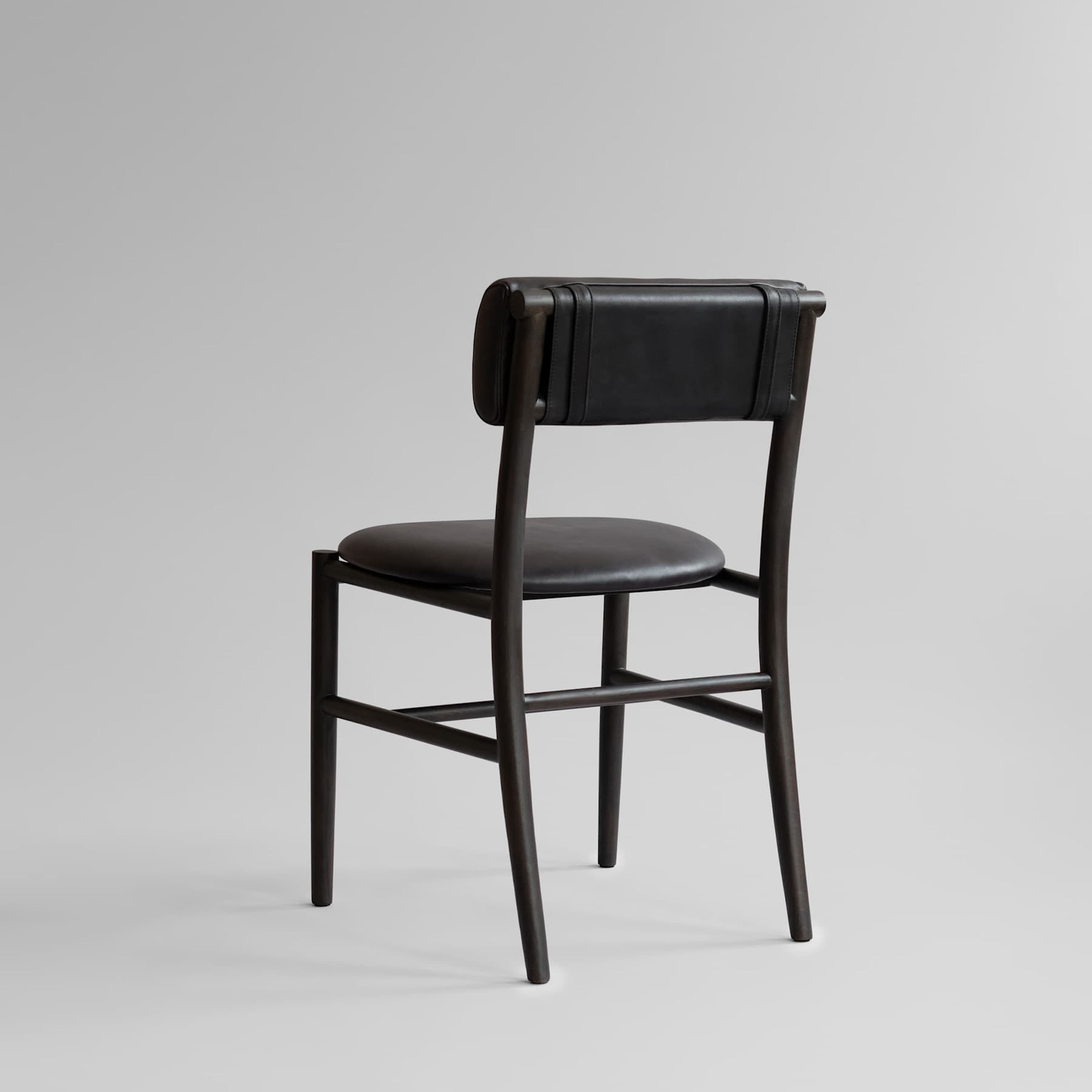 Nama Matstol Coffee Black/Aniline Leather Black