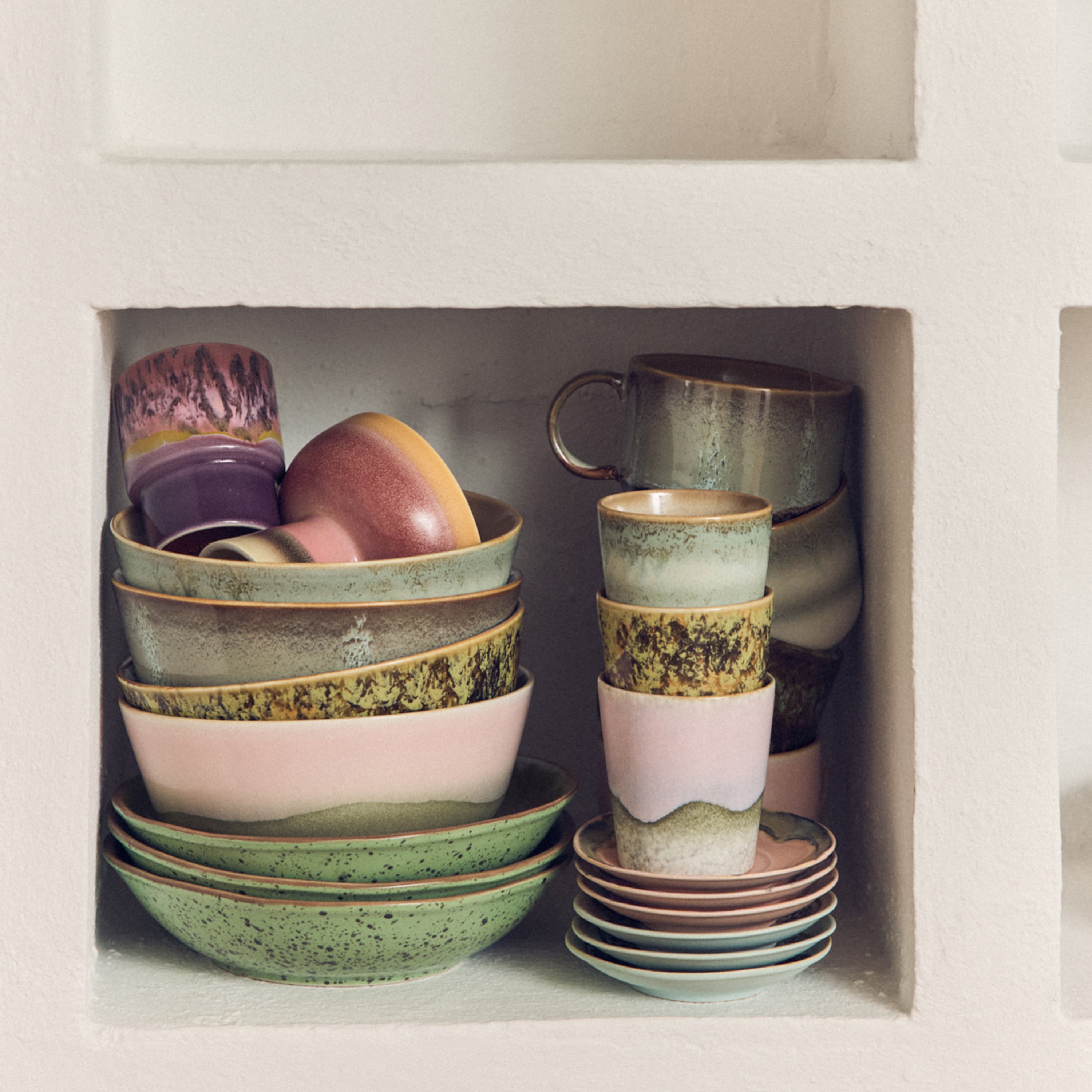 70s Ceramics Coffee Cup Serendipity 4-pack