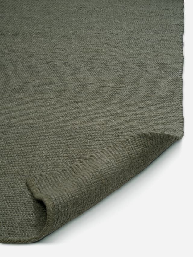 Merino Wollteppich Dunkelgrün 250x350