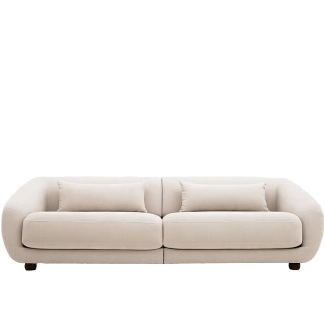 Alba 3-seater Sofa Beige 258cm