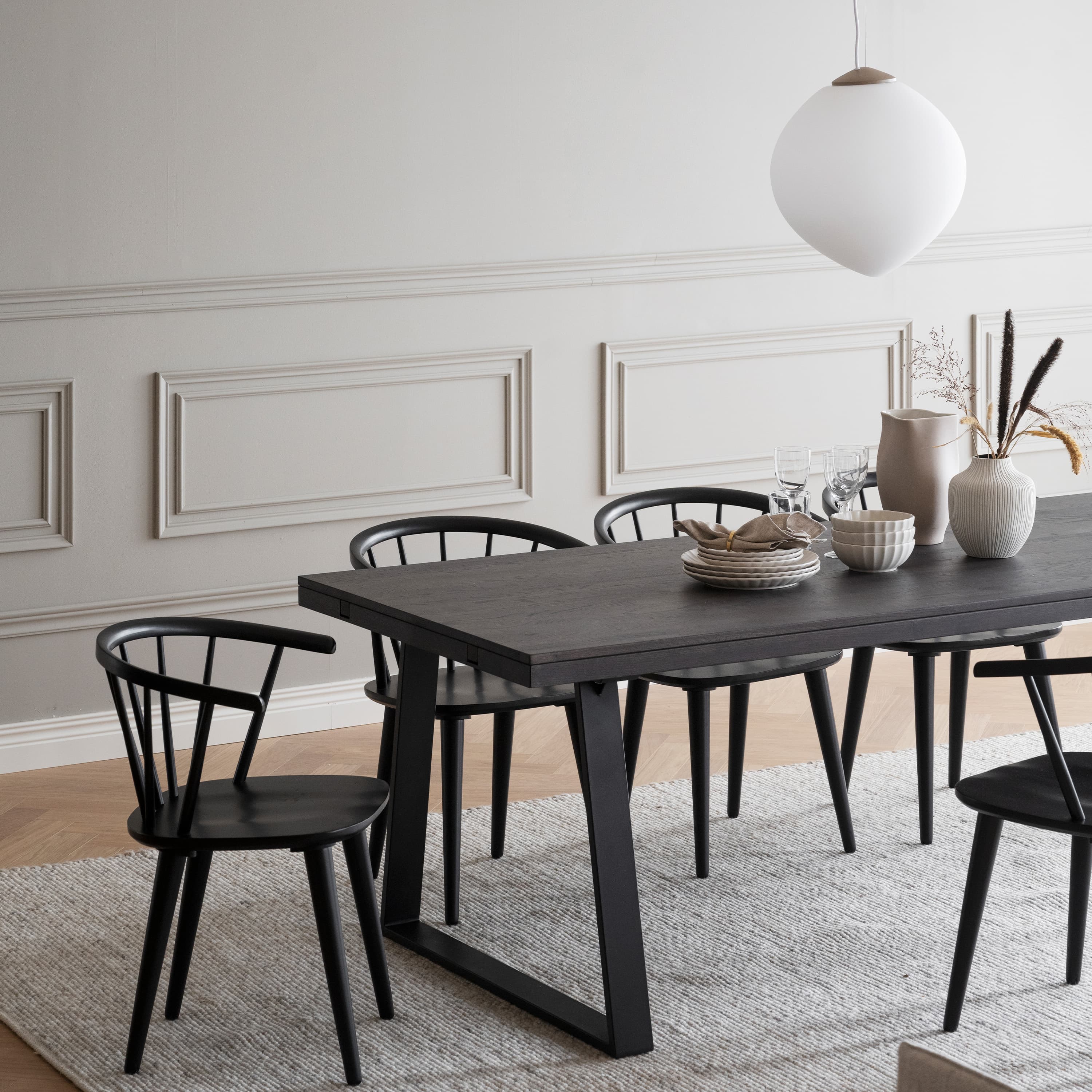 Brooklyn Dining Table U-leg Dark Brown Oak 220cm