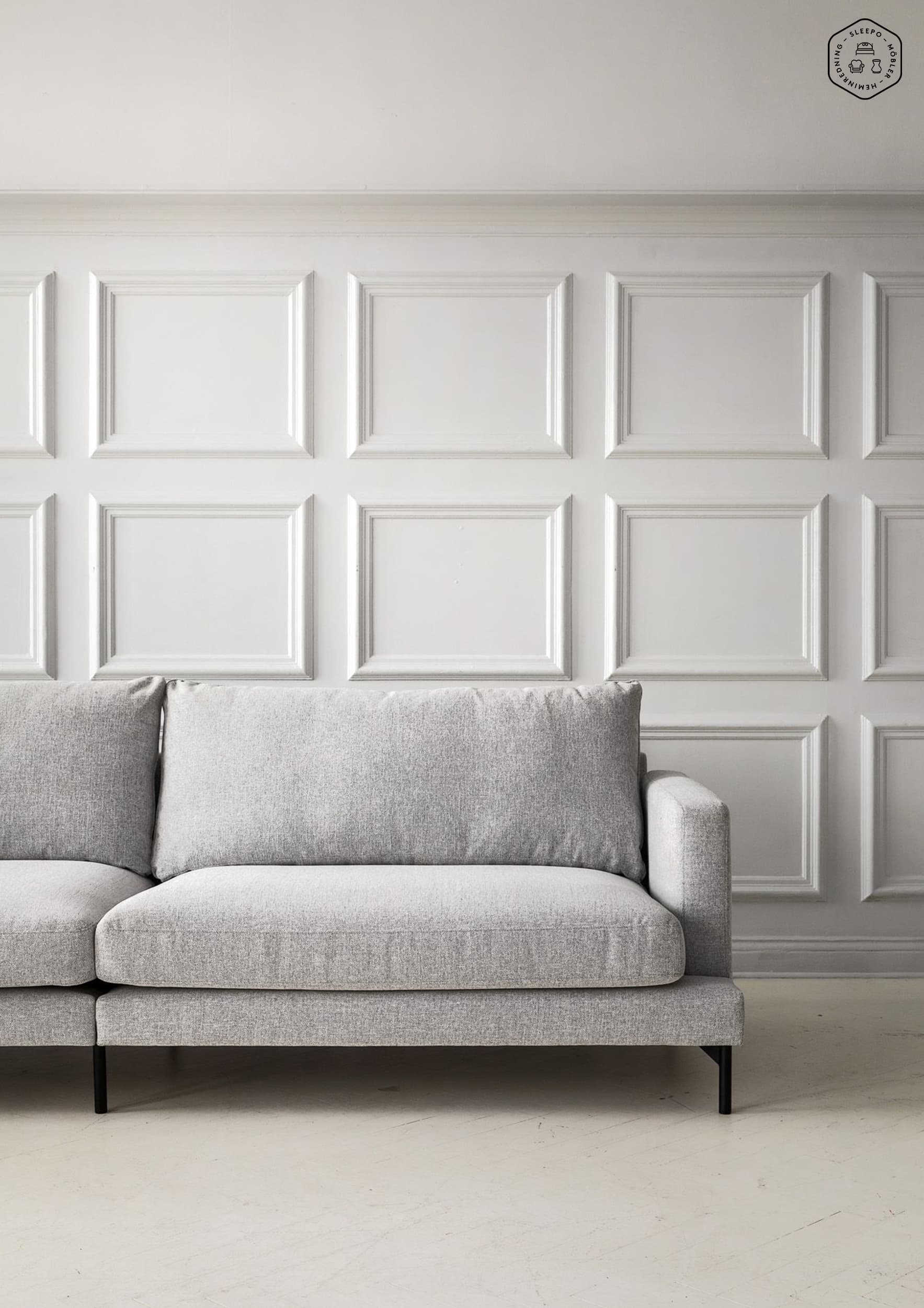 Olivia 3-Sitzer Sofa Silber 206 cm