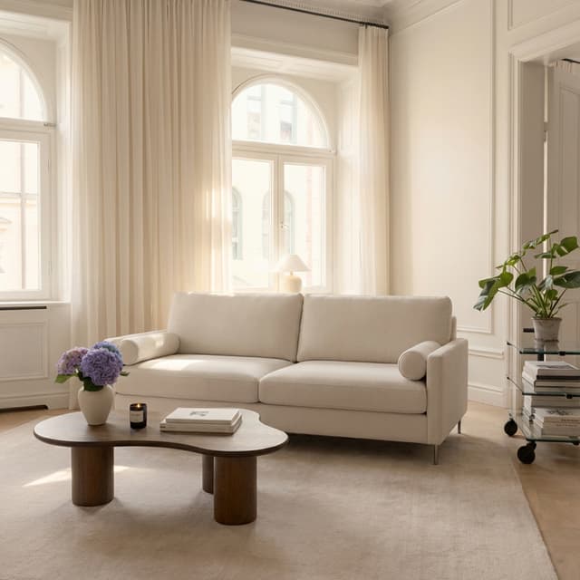 Åre 3-Sitzer-Sofa Creme 227 cm