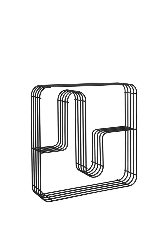 Curva Display Square Wandregal Schwarz