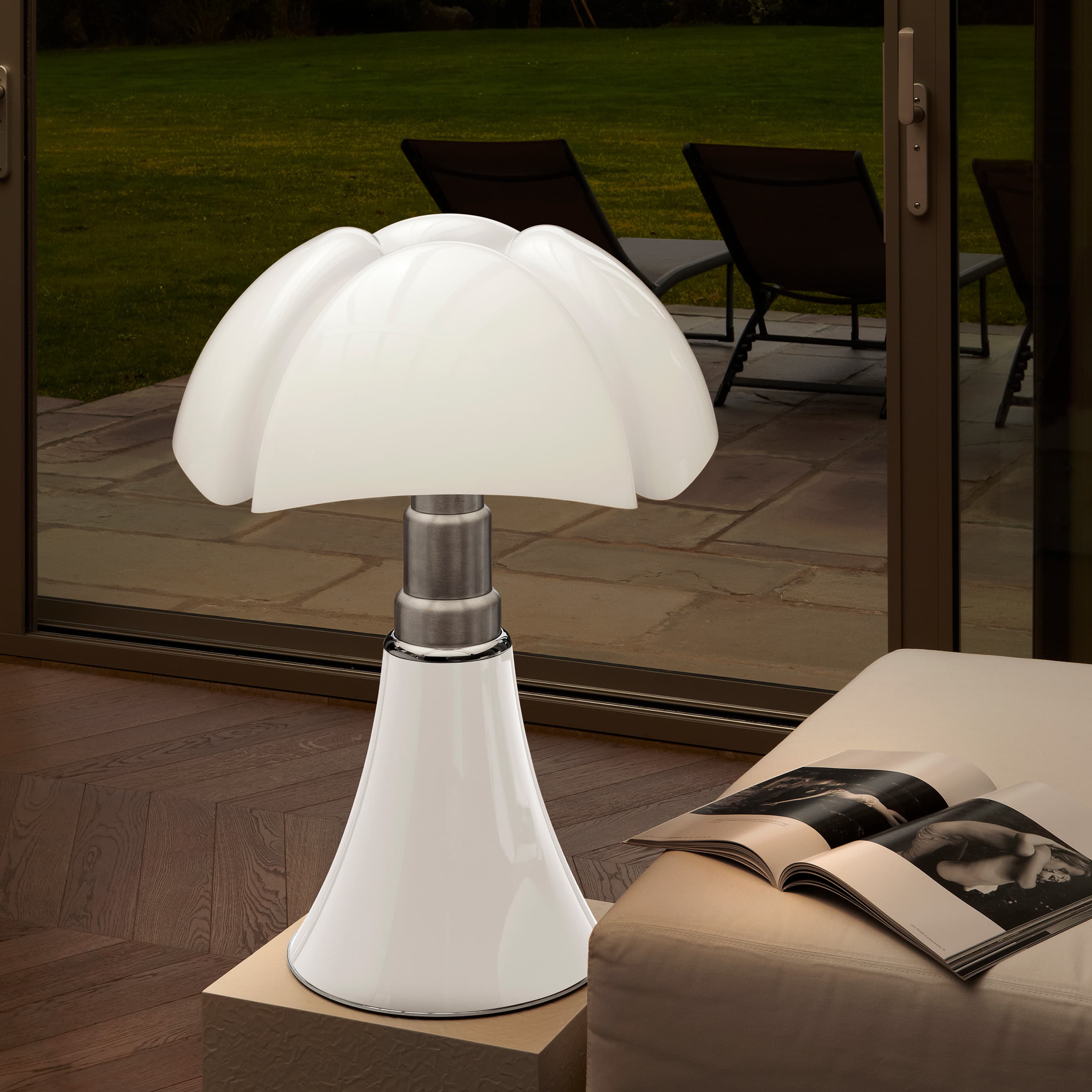 Pipistrello Tischlampe Dimmbar LED Weiß