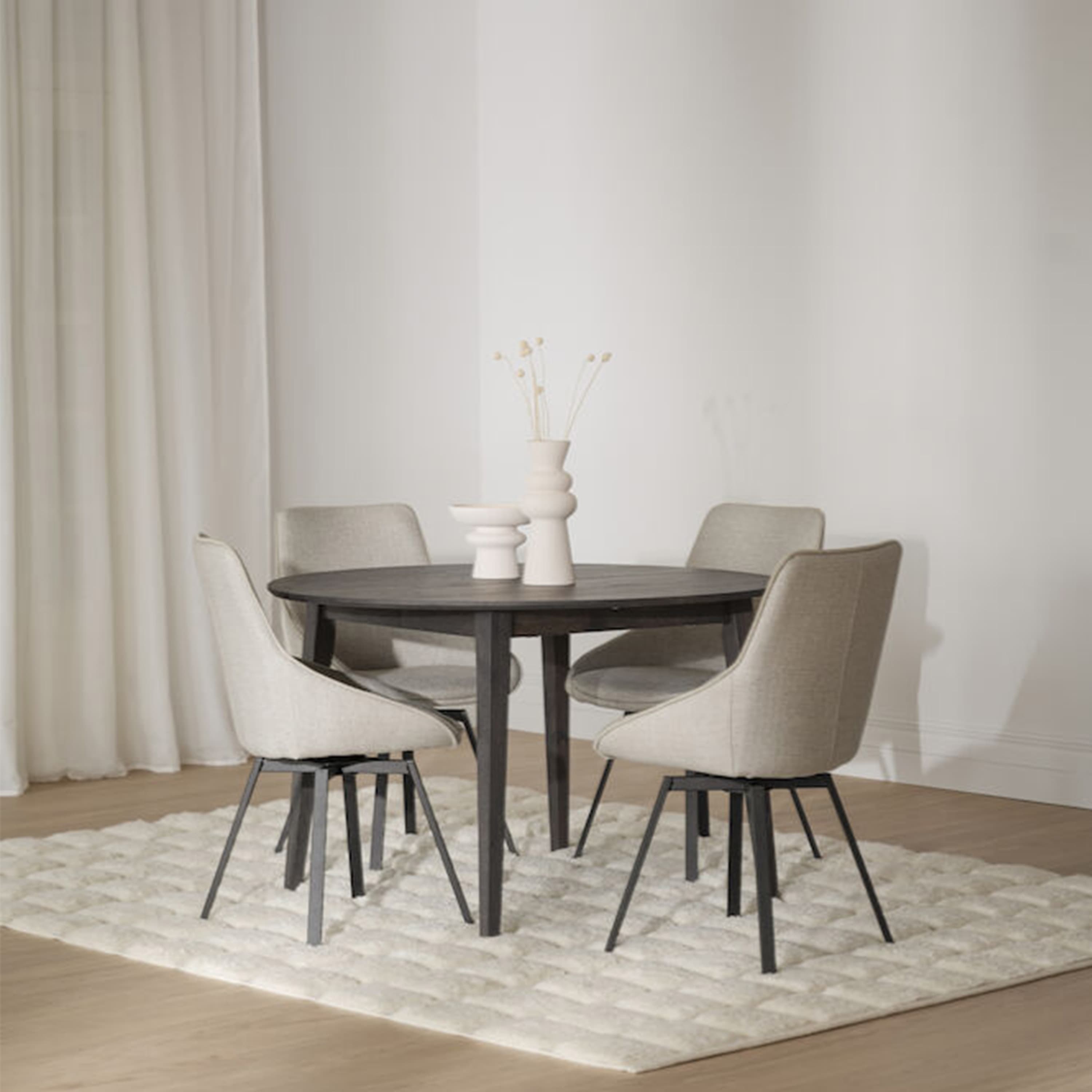 Filippa Dining Table Brown Ø120/165cm