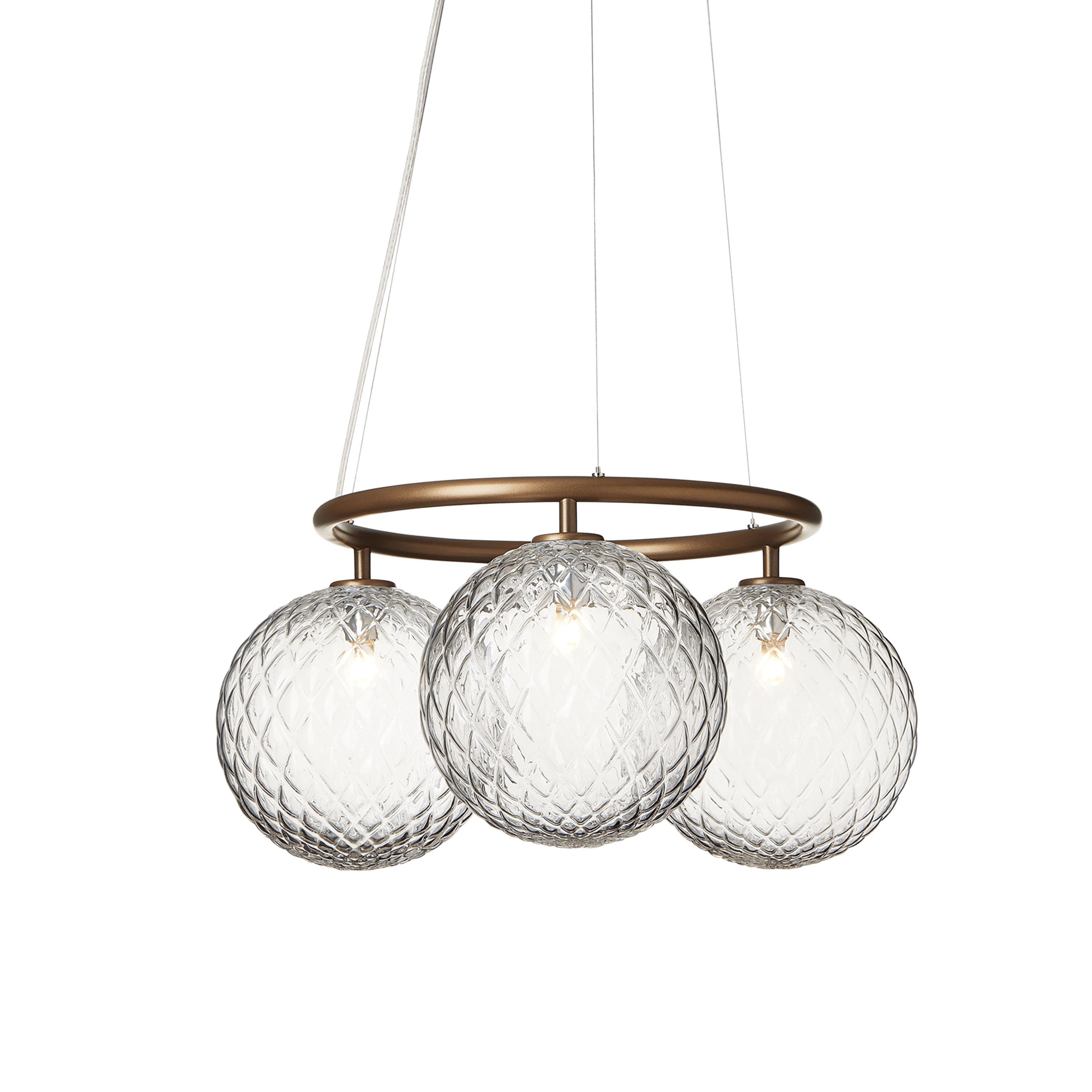 Miira 3 Circular ceiling lamp Dark Bronze/Optic Clear