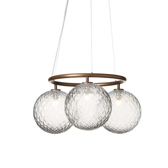 Miira 3 Circular ceiling lamp Dark Bronze/Optic Clear