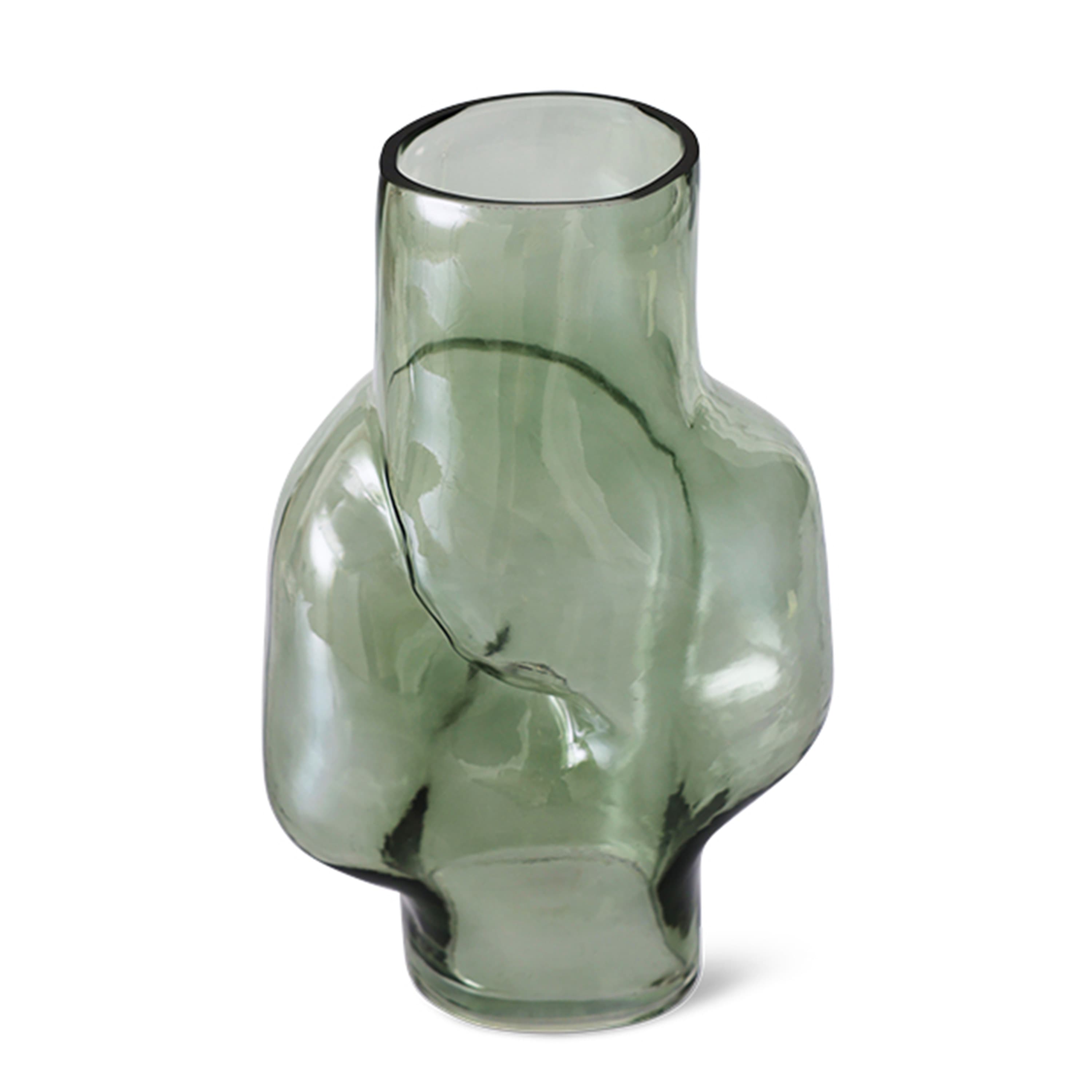 Gleam Vase Glass Olive 32cm
