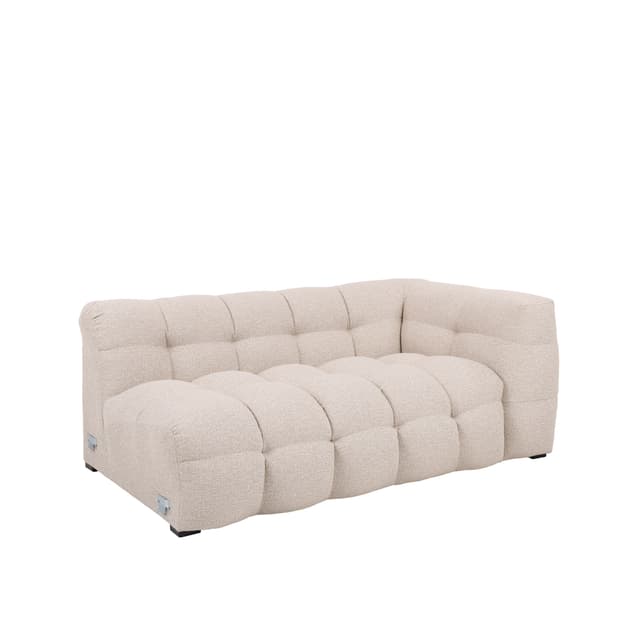 Billie 2-Sitzer Sofa Modul Rechts Armlehne Beige Bouclé 174cm