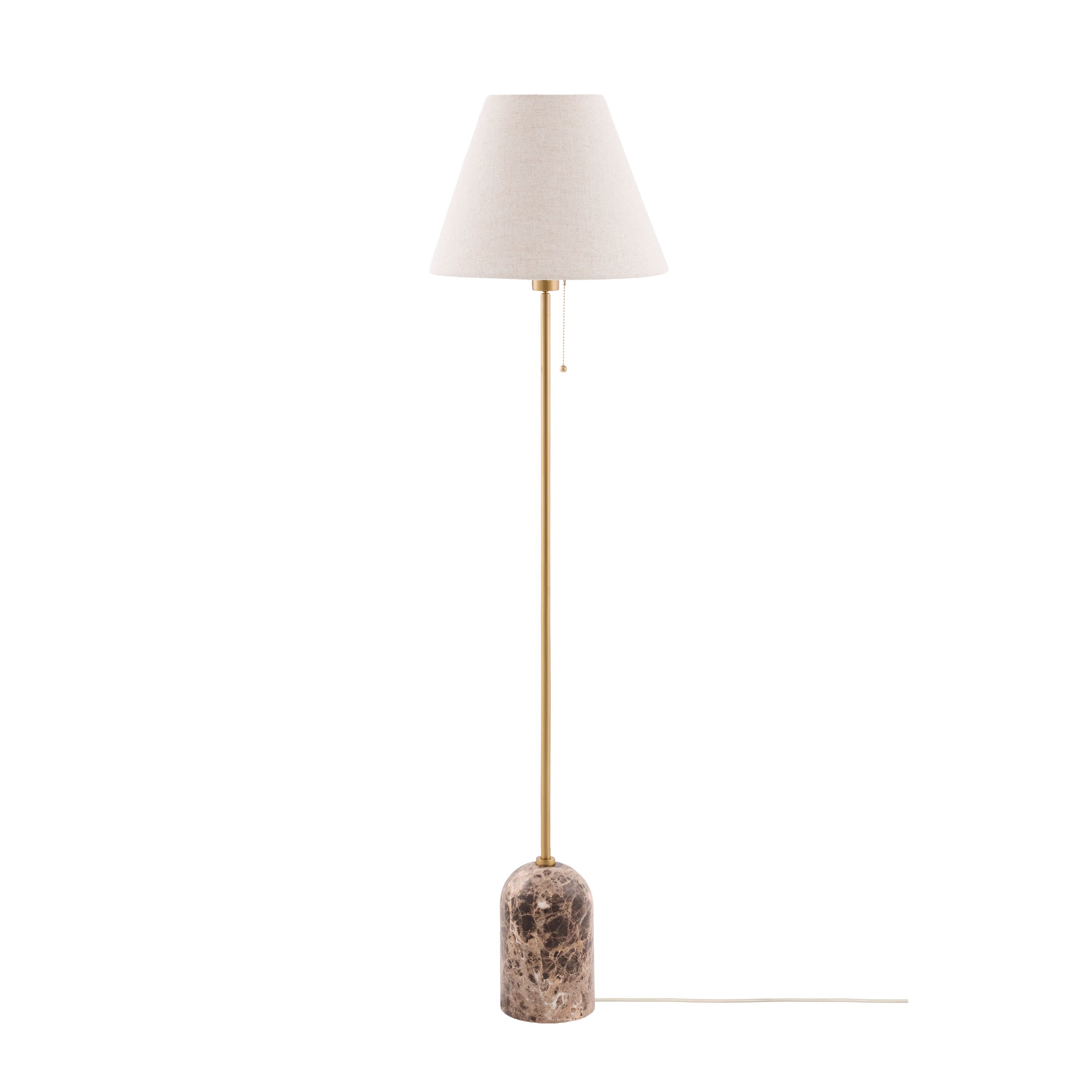Gino Stehlampe Brauner Marmor