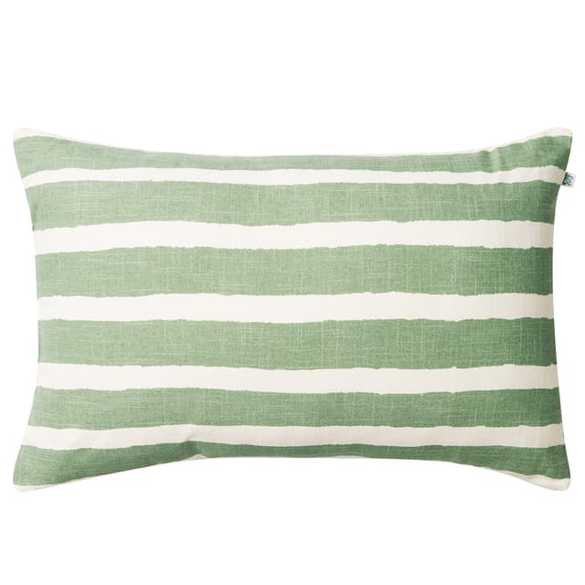 Block Stripe Outdoor Zierkissen Sage/Offwhite 40x60