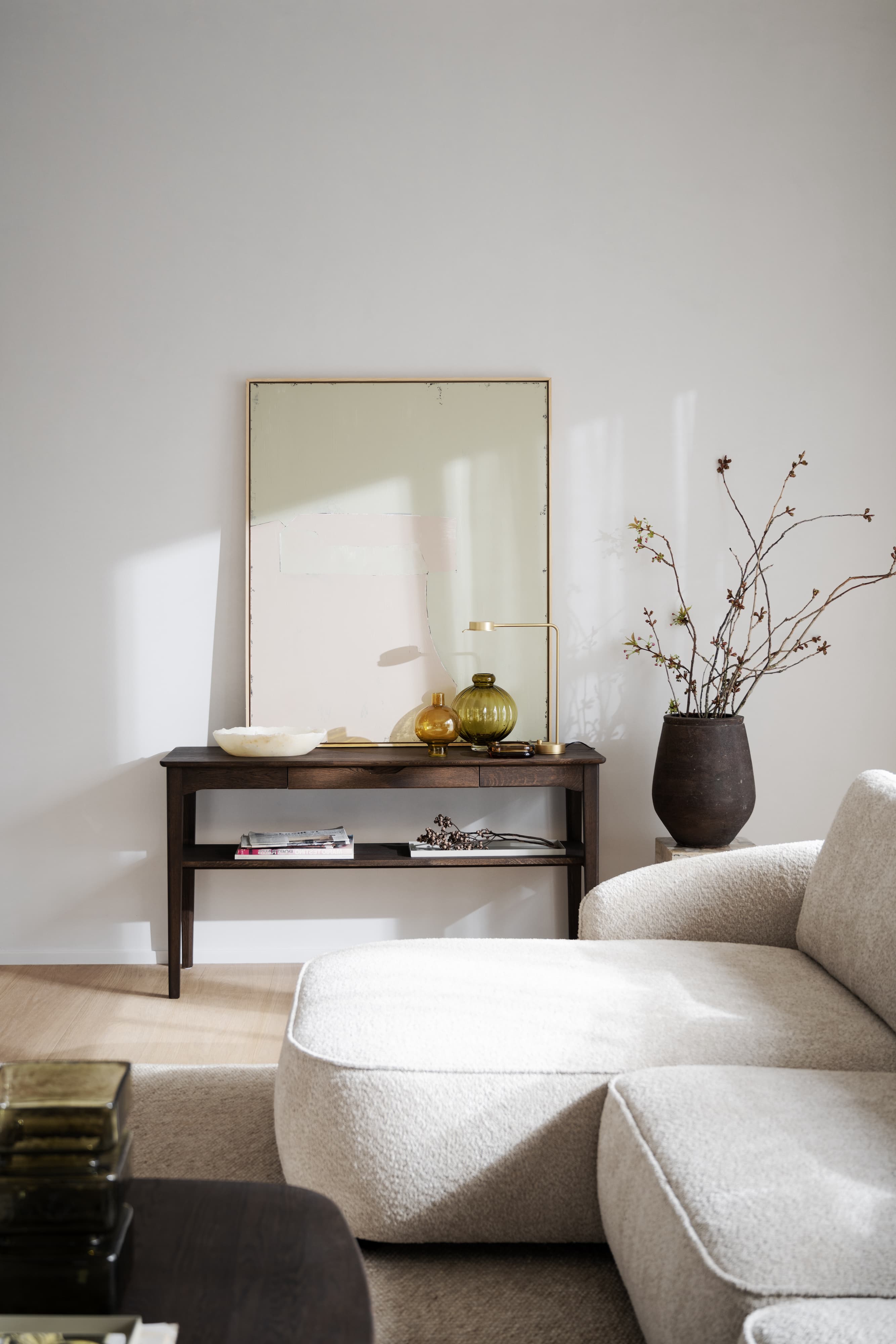 Norris 4-Sitzer Sofa Chaiselongue Links Hellbeige 319cm